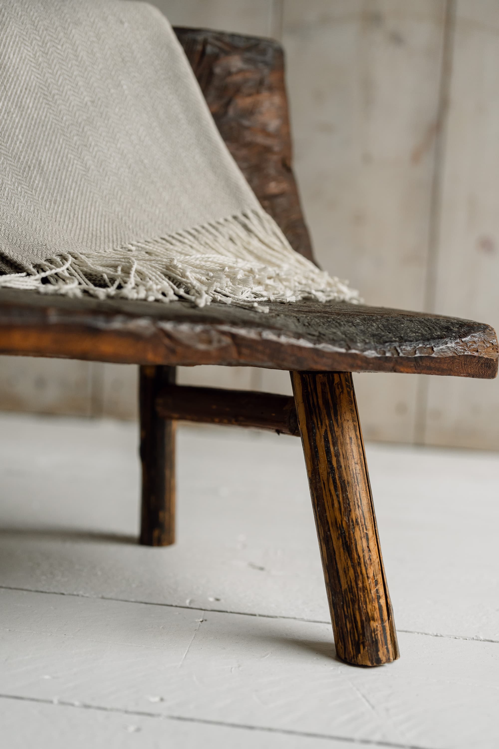 Primitive Monoxyl Bench, Savoie, 19th Century