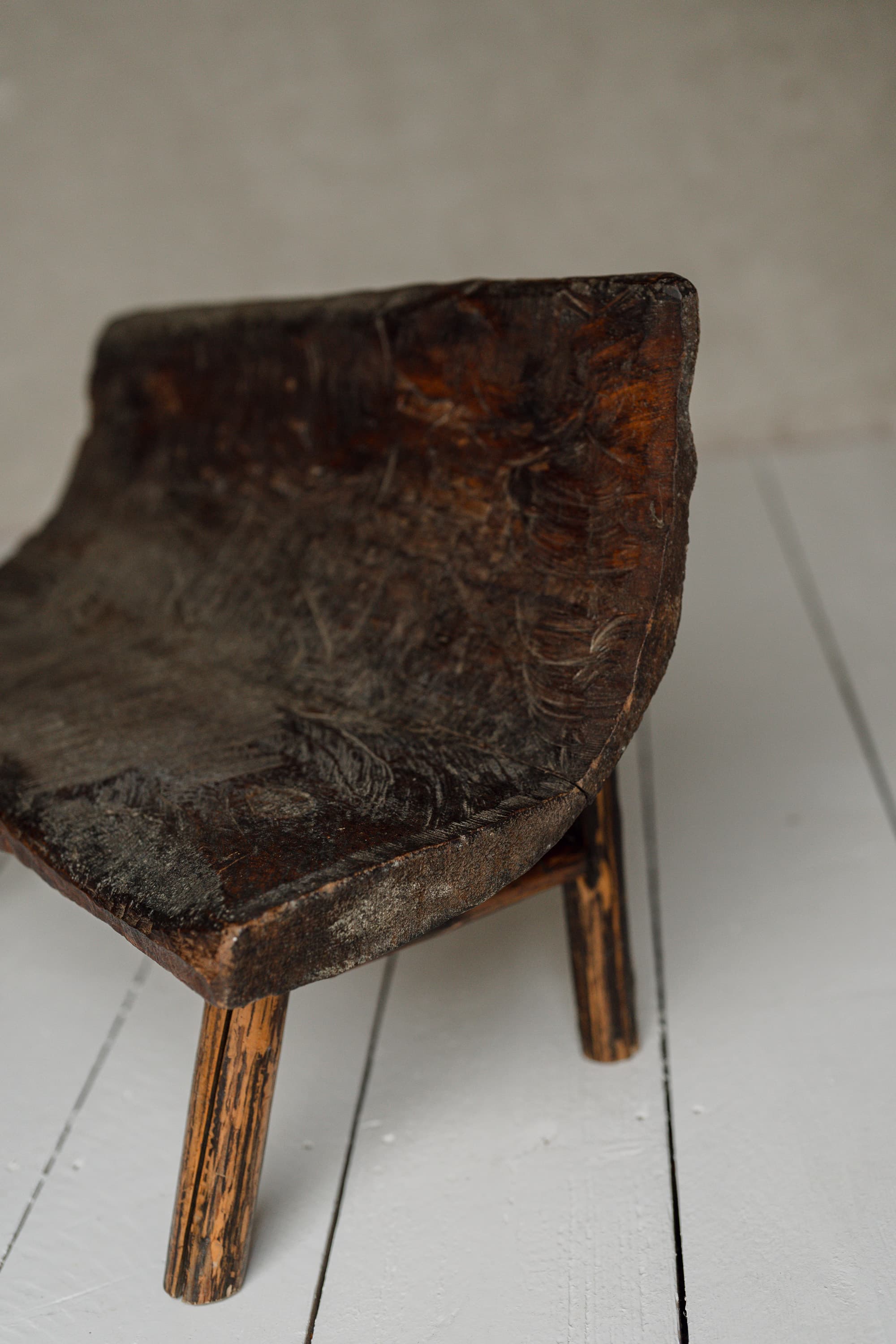 Primitive Monoxyl Bench, Savoie, 19th Century