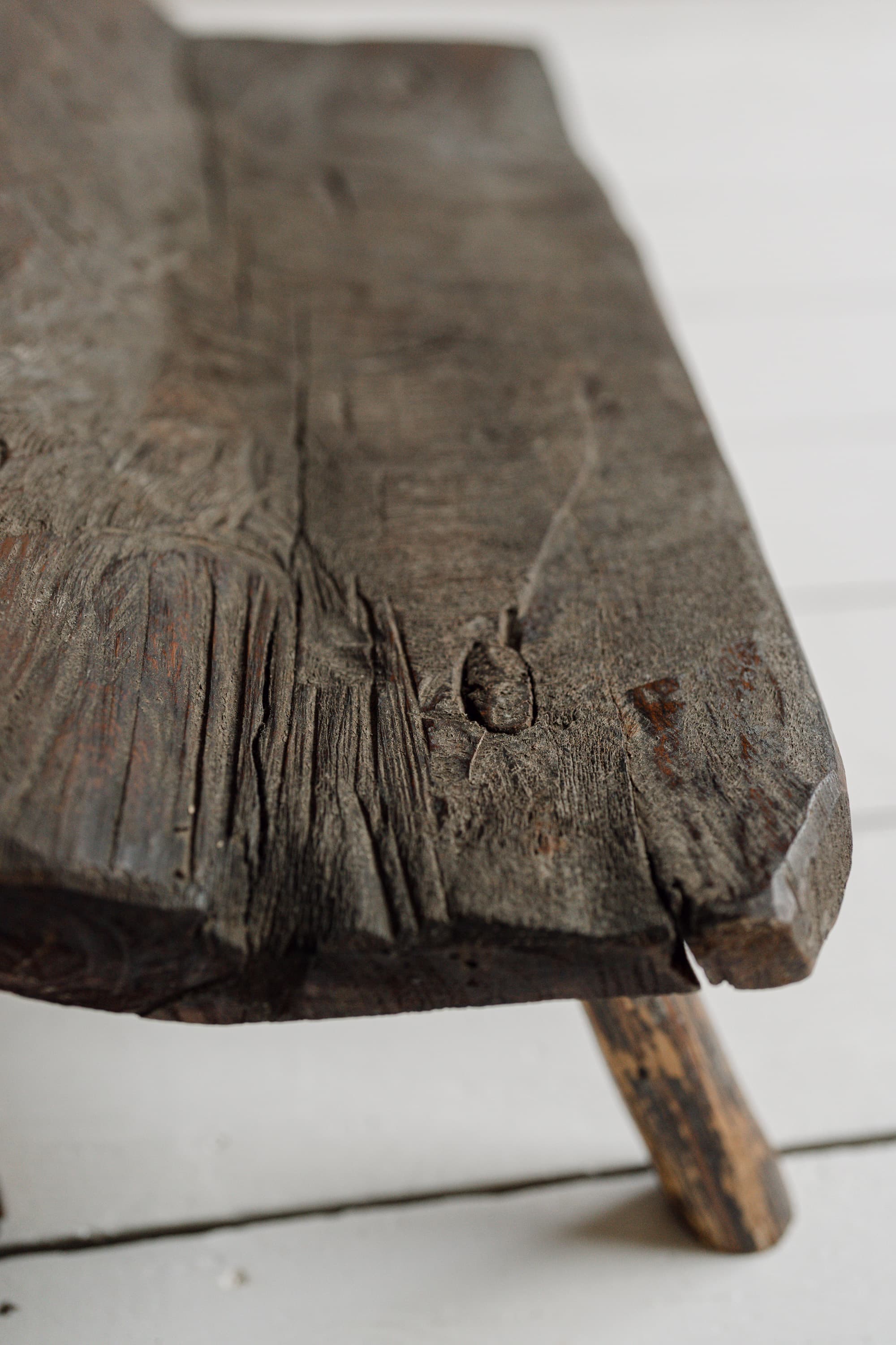 Primitive Monoxyl Bench, Savoie, 19th Century