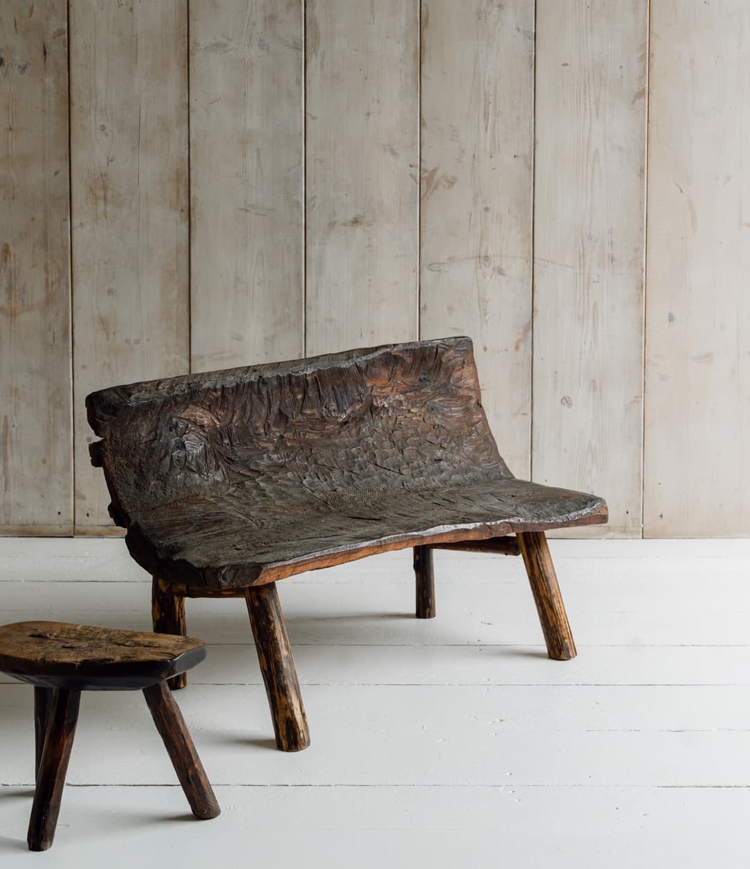 Primitive Monxyl Bench, Savoie, 19th Century
