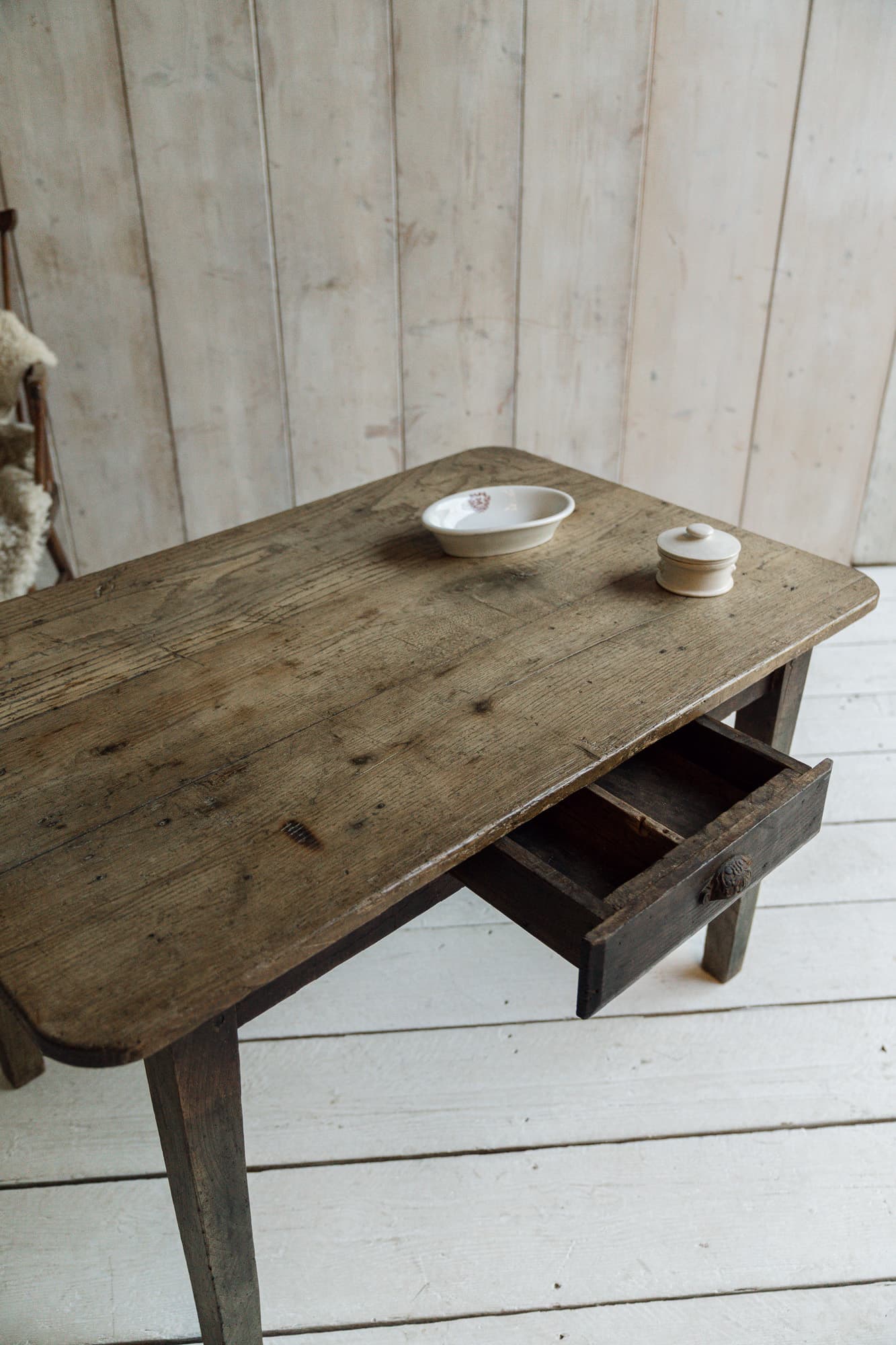 Early 19th Century French Chestnut & Pine Country Table