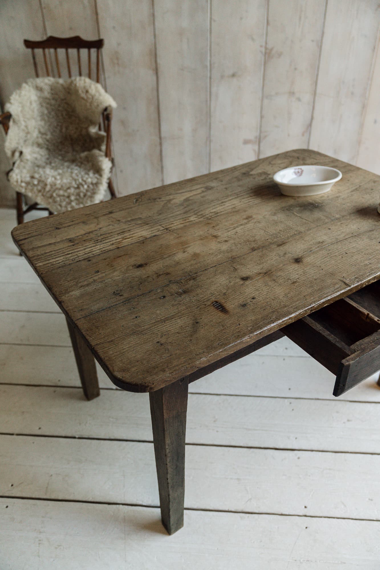 Early 19th Century French Chestnut & Pine Country Table