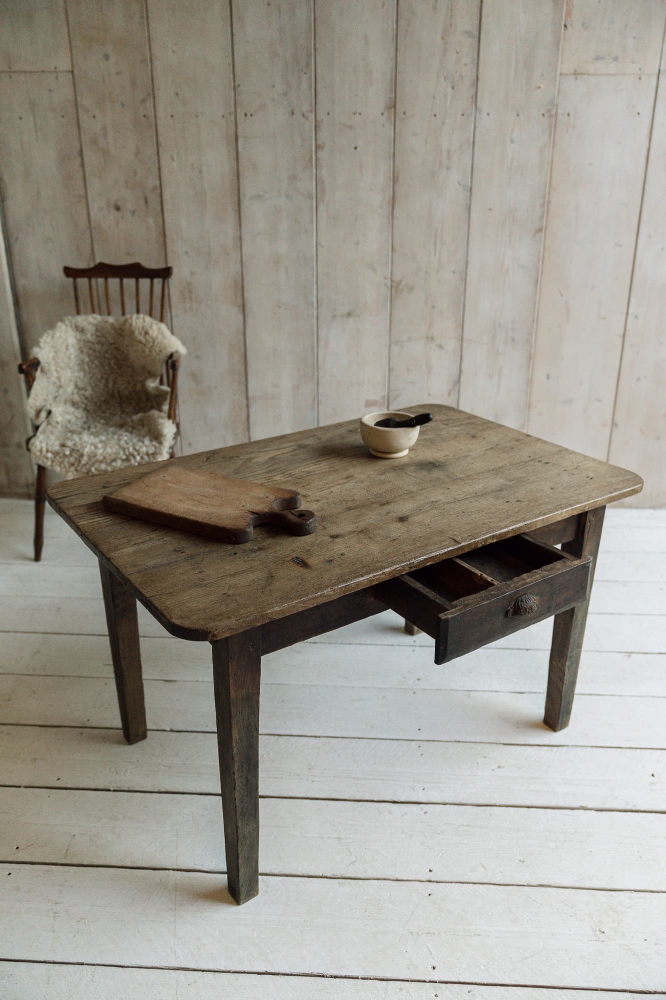 Early 19th Century French Chestnut & Pine Country Table