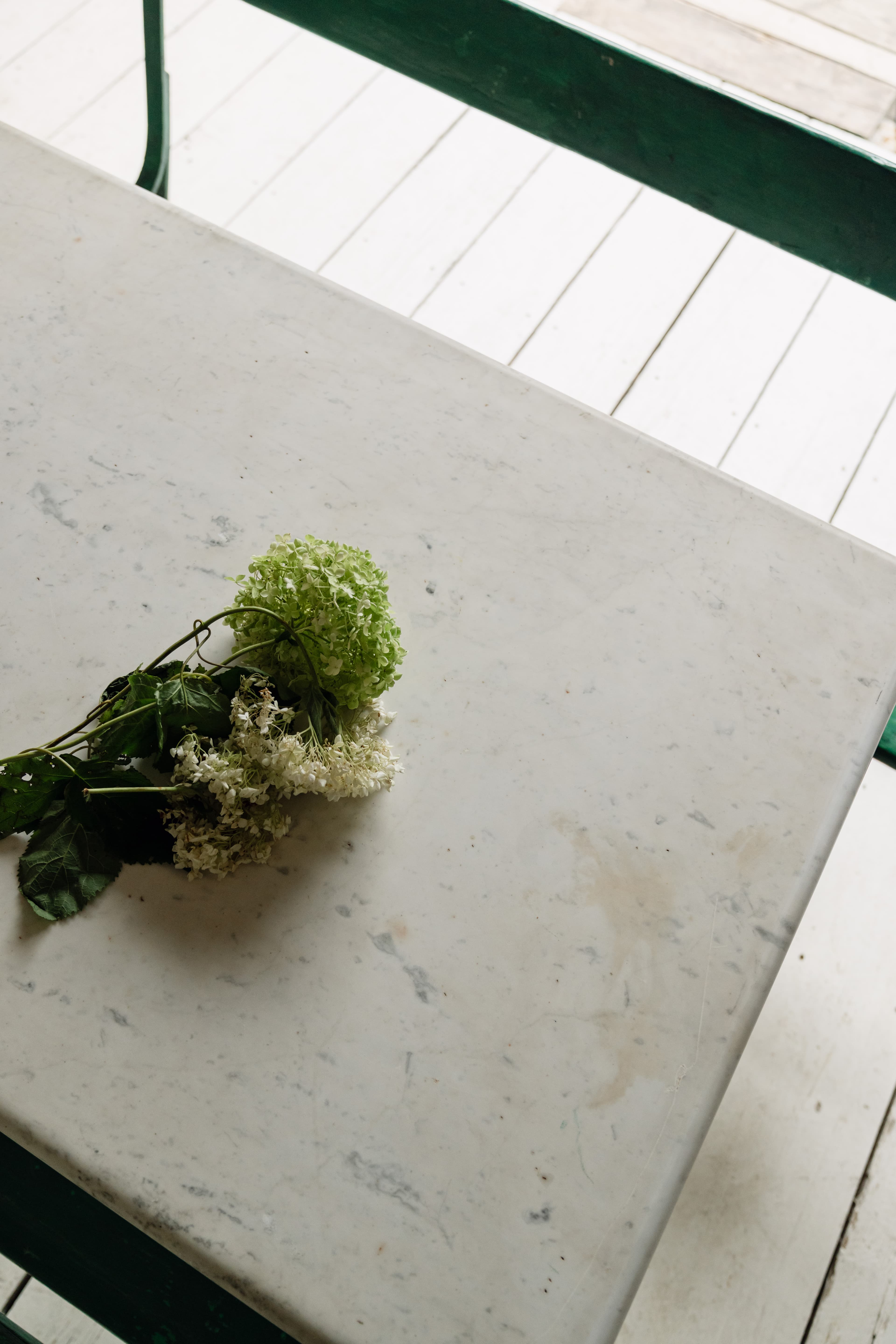 19th Century Italian Carrara Marble Table with Decorative Cast Iron Base