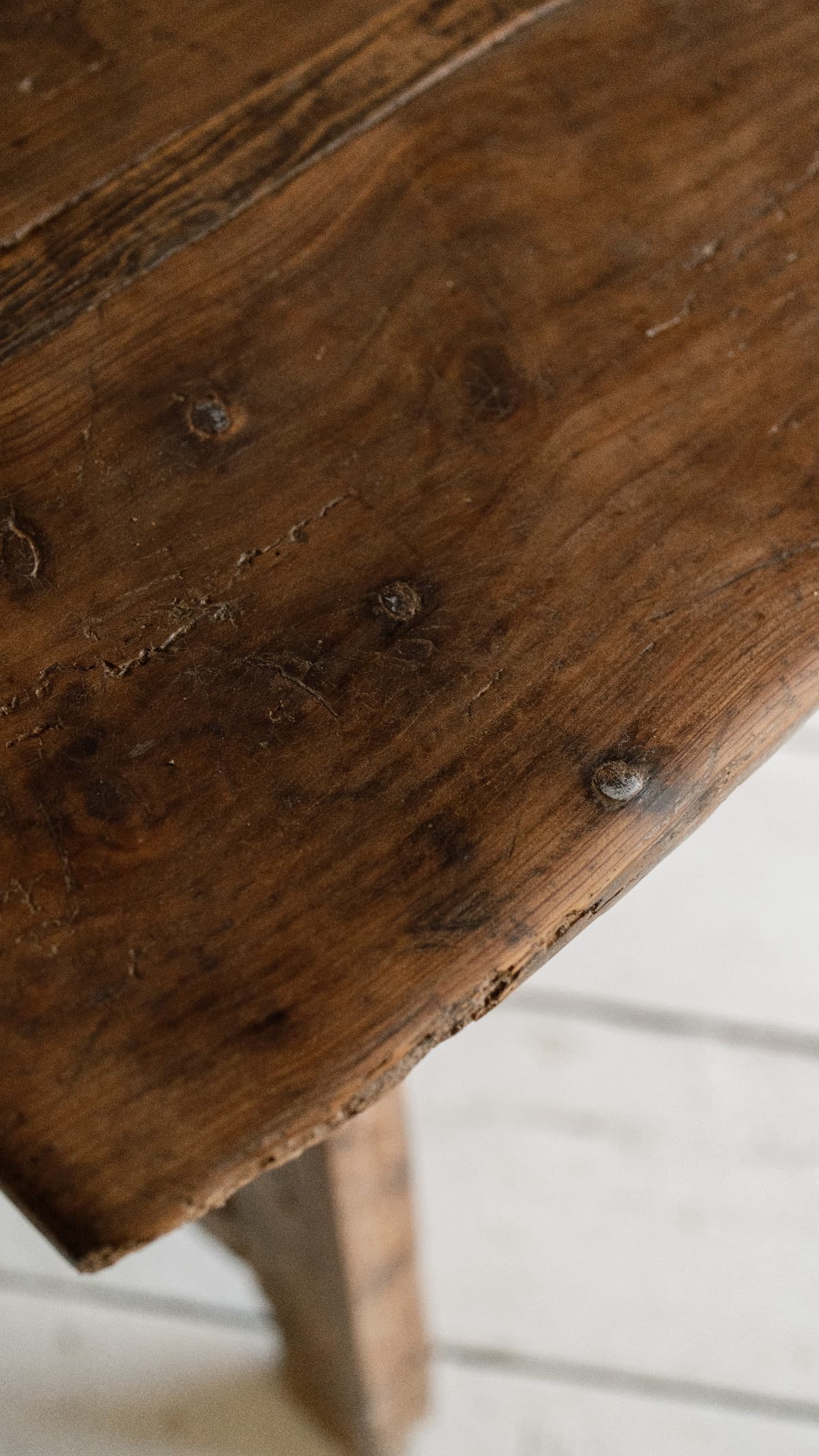 19th Century Catalan Pyrenean Pitch Pine Trestle Table