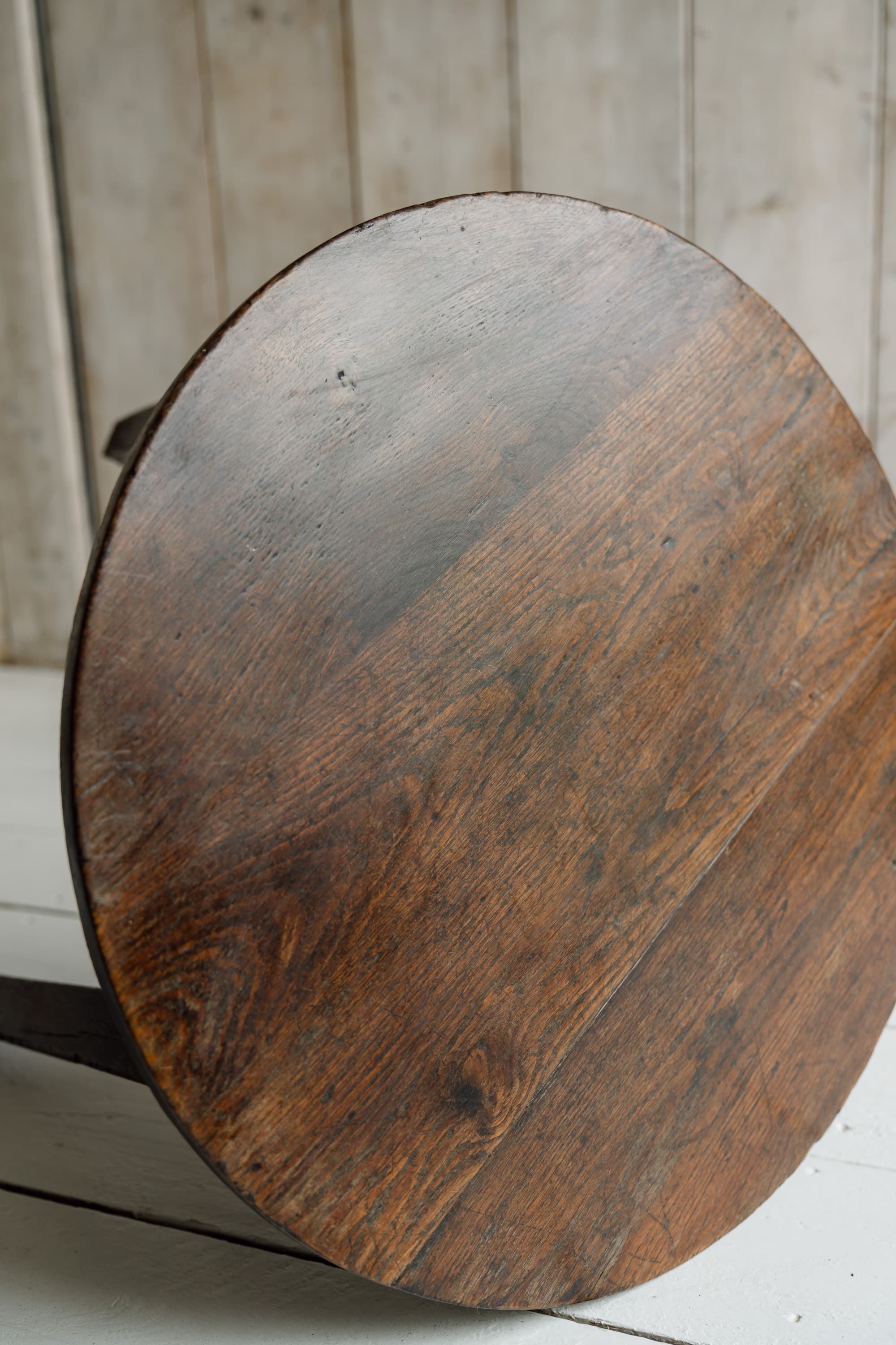 Exceptional Early Welsh Oak Cricket Table, c.1800