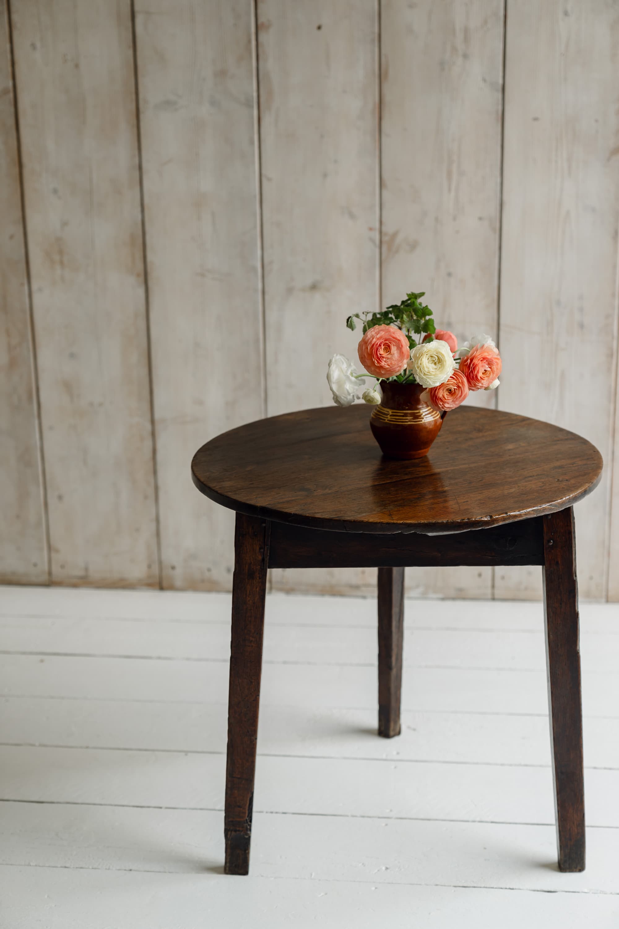 Exceptional Early Welsh Oak Cricket Table, c.1800