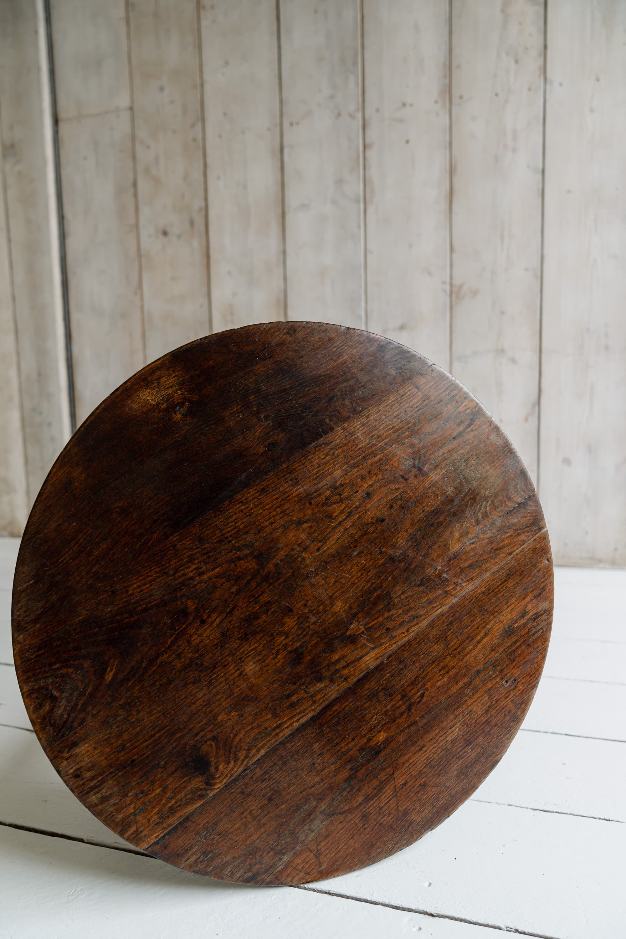 Exceptional Early Welsh Oak Cricket Table, c.1800