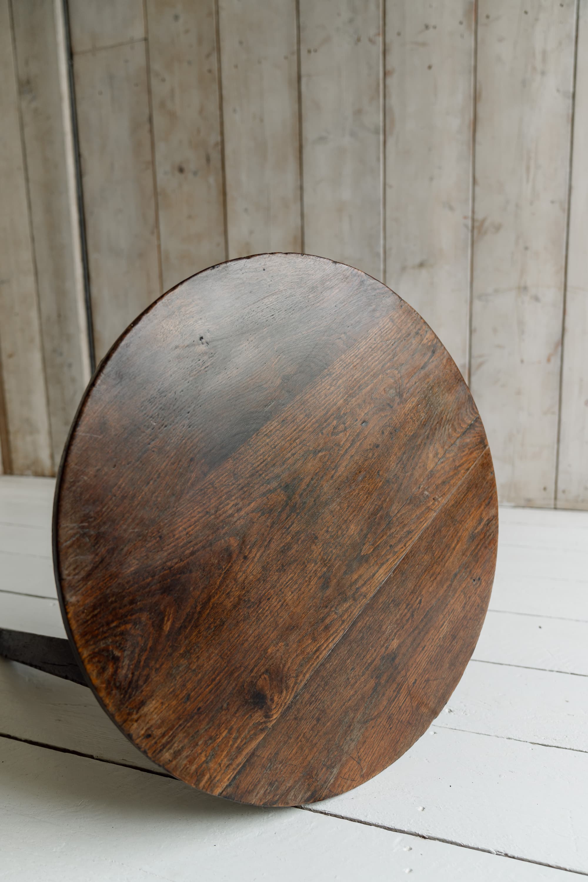 Exceptional Early Welsh Oak Cricket Table, c.1800