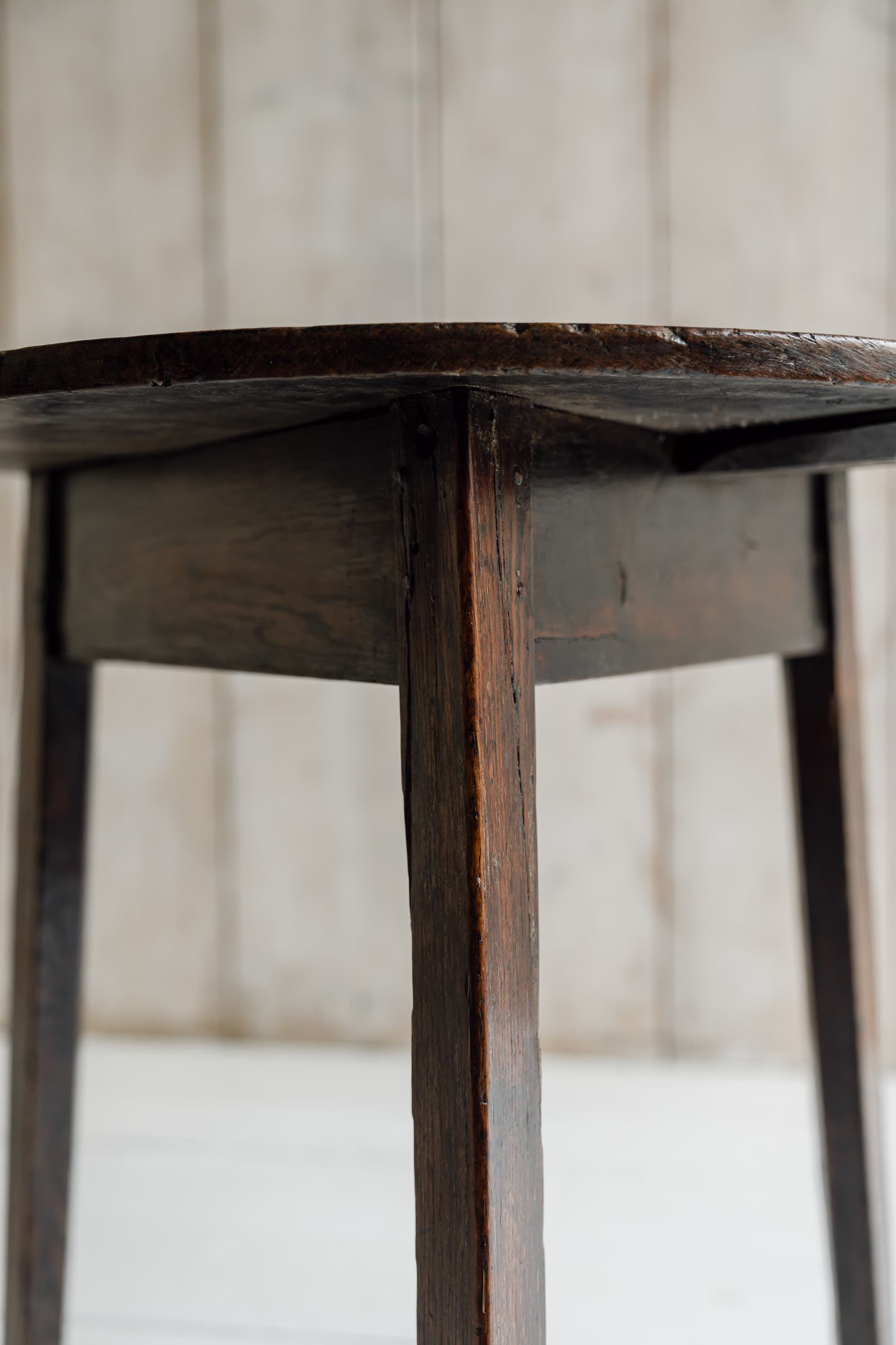 Exceptional Early Welsh Oak Cricket Table, c.1800