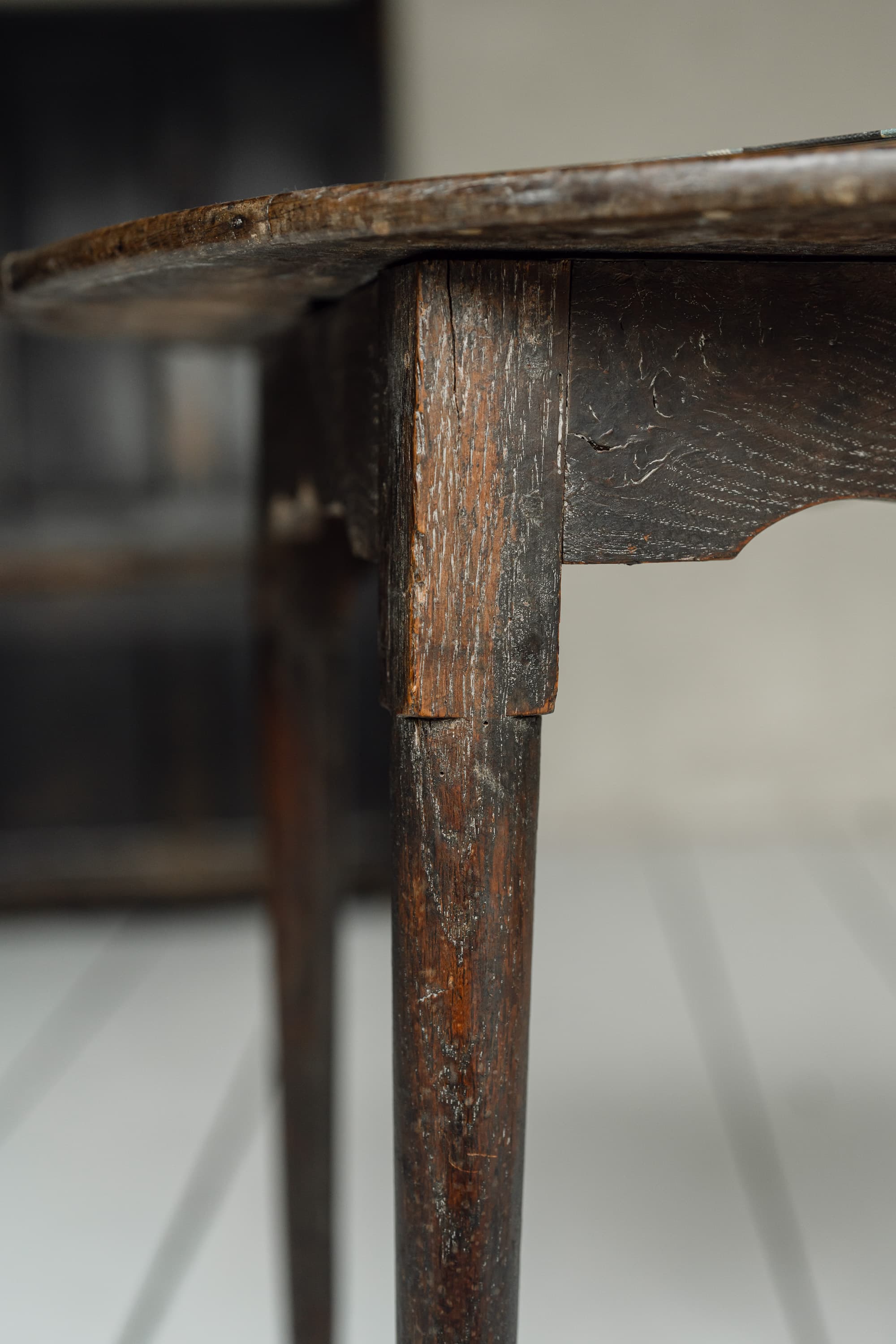 18th Century Oak Vernacular Side Table, Circa 1760