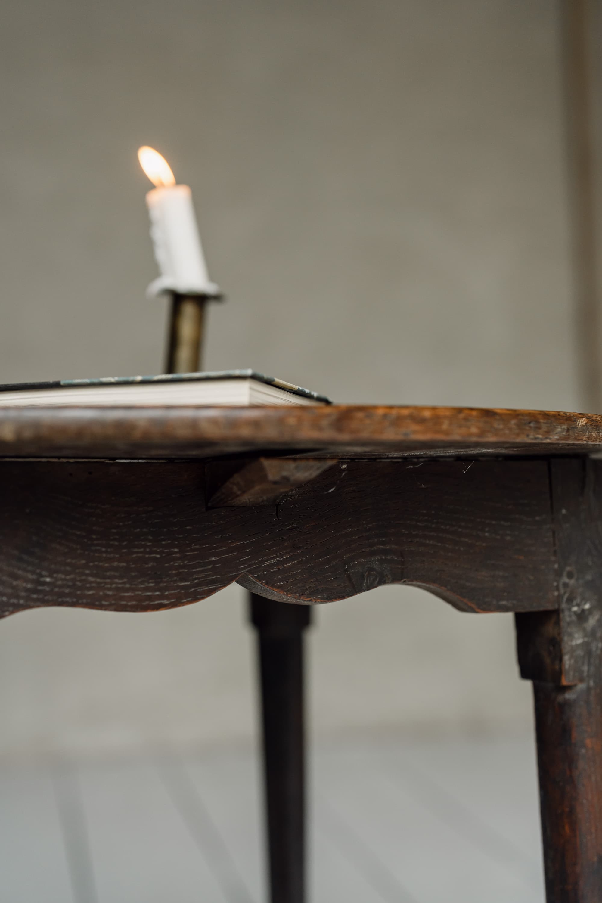 18th Century Oak Vernacular Side Table, Circa 1760