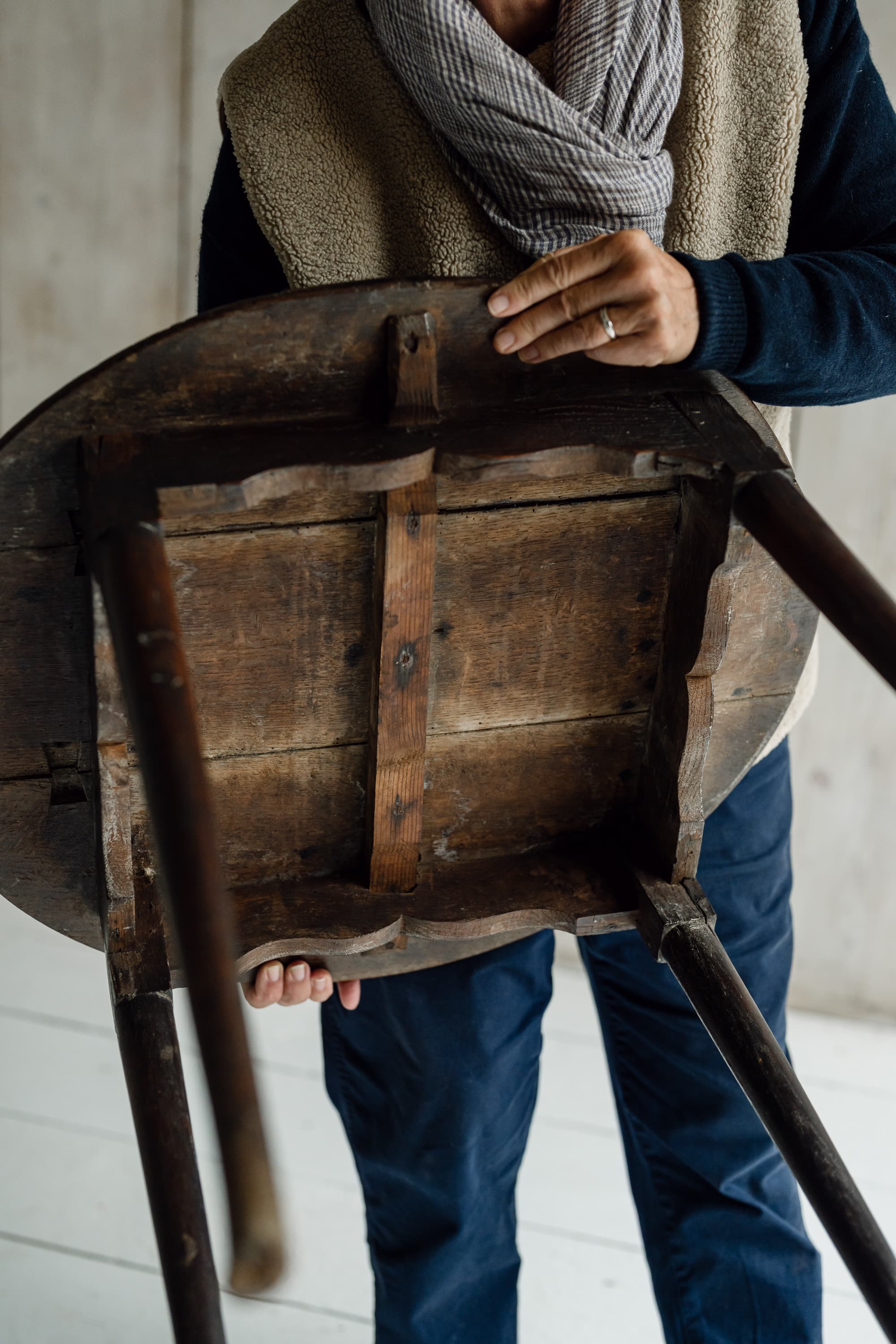 18th Century Oak Vernacular Side Table, Circa 1760