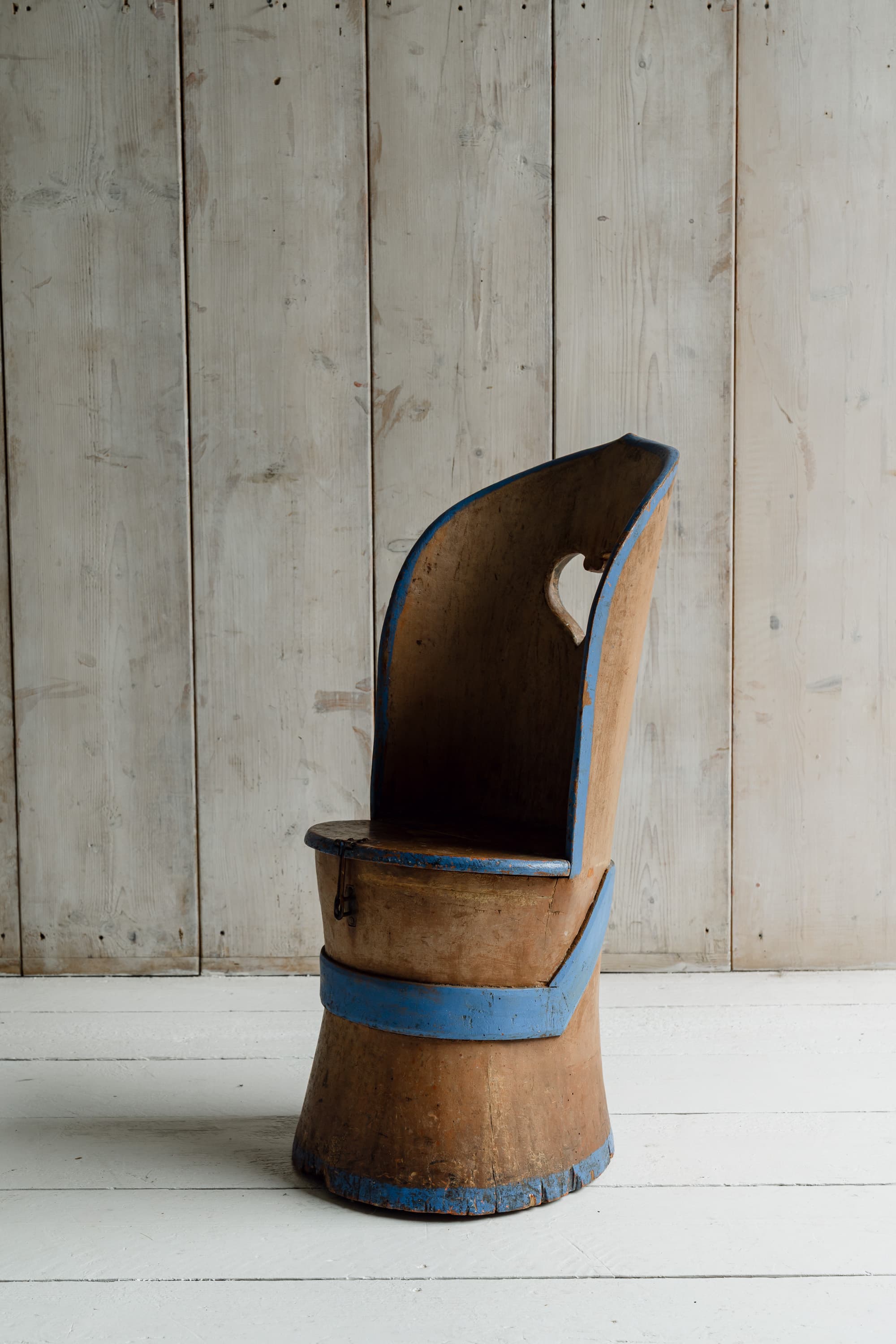 A Rare Sculptural Swedish Kubbstol - Late 18th Century