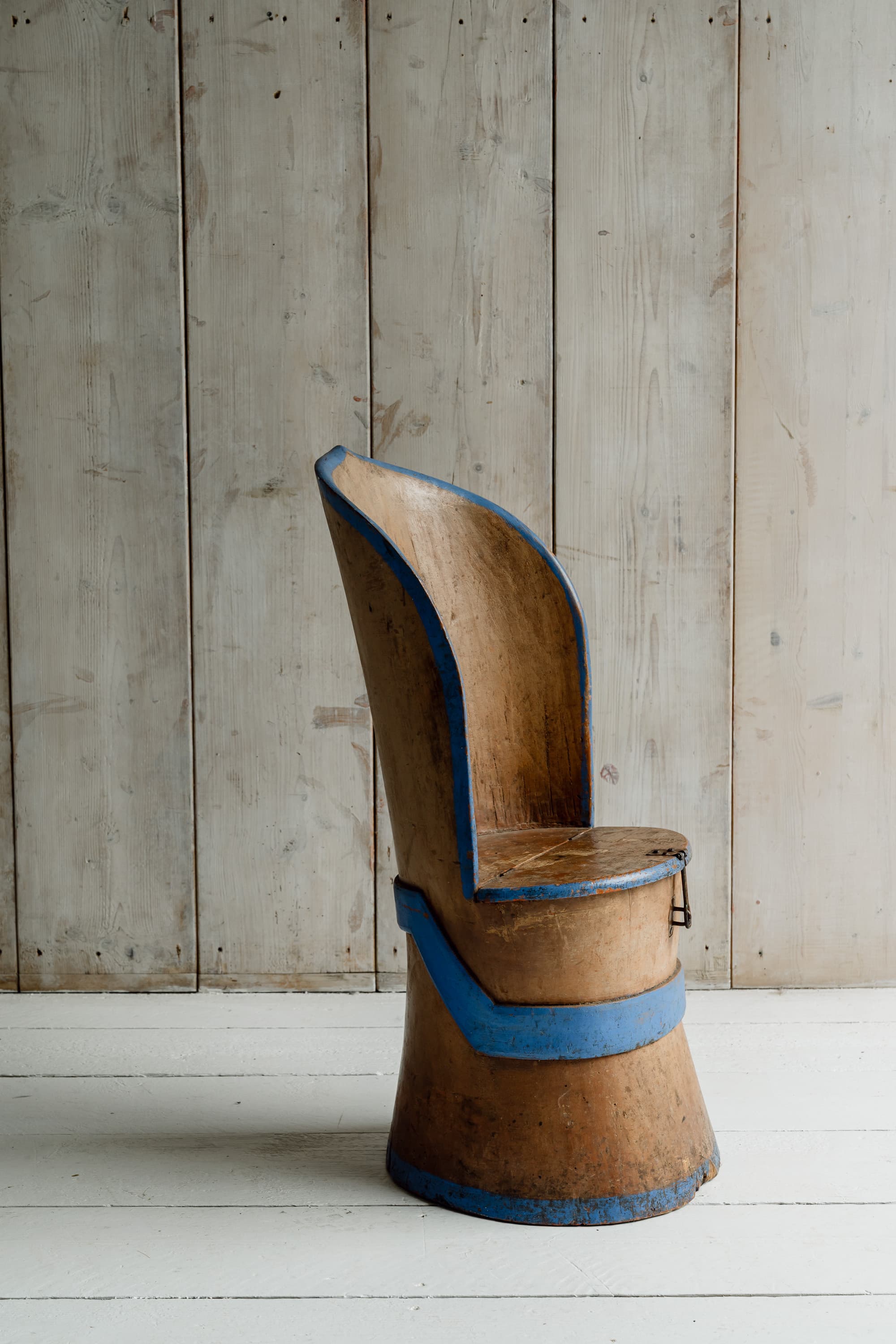 A Rare Sculptural Swedish Kubbstol - Late 18th Century