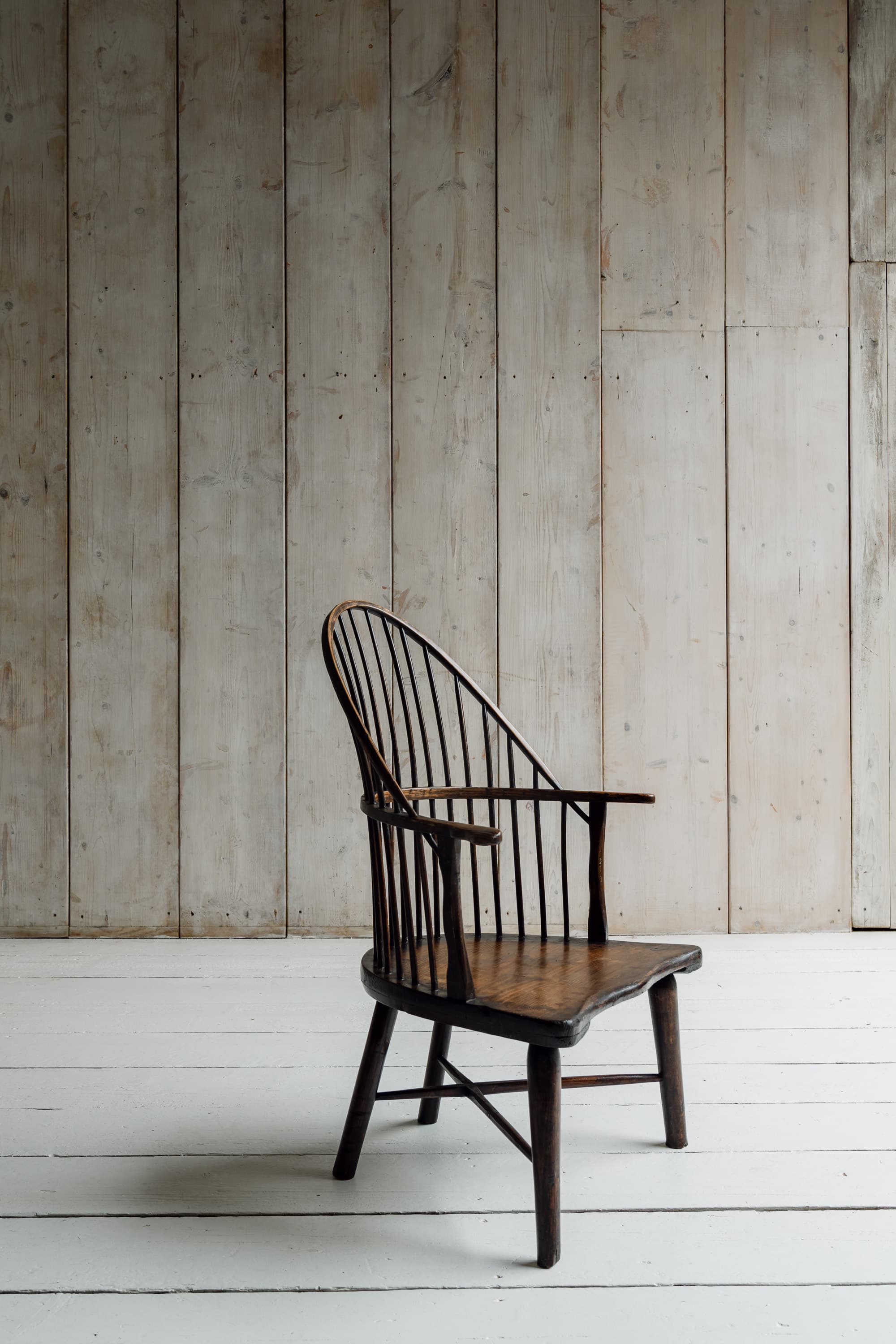 A Rare English Low Hearth Windsor Armchair, c.1780-1820