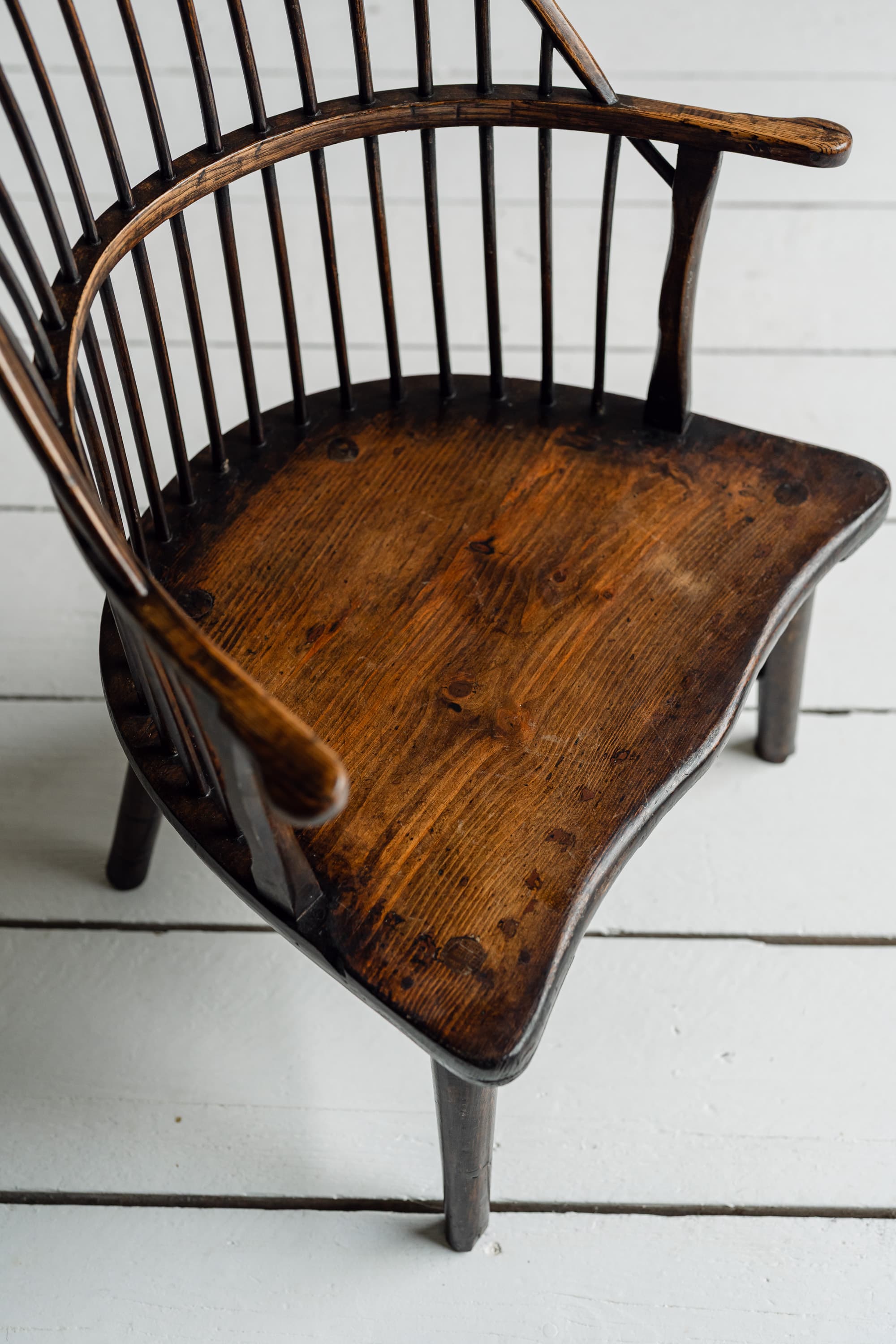 A Rare English Low Hearth Windsor Armchair, c.1780-1820