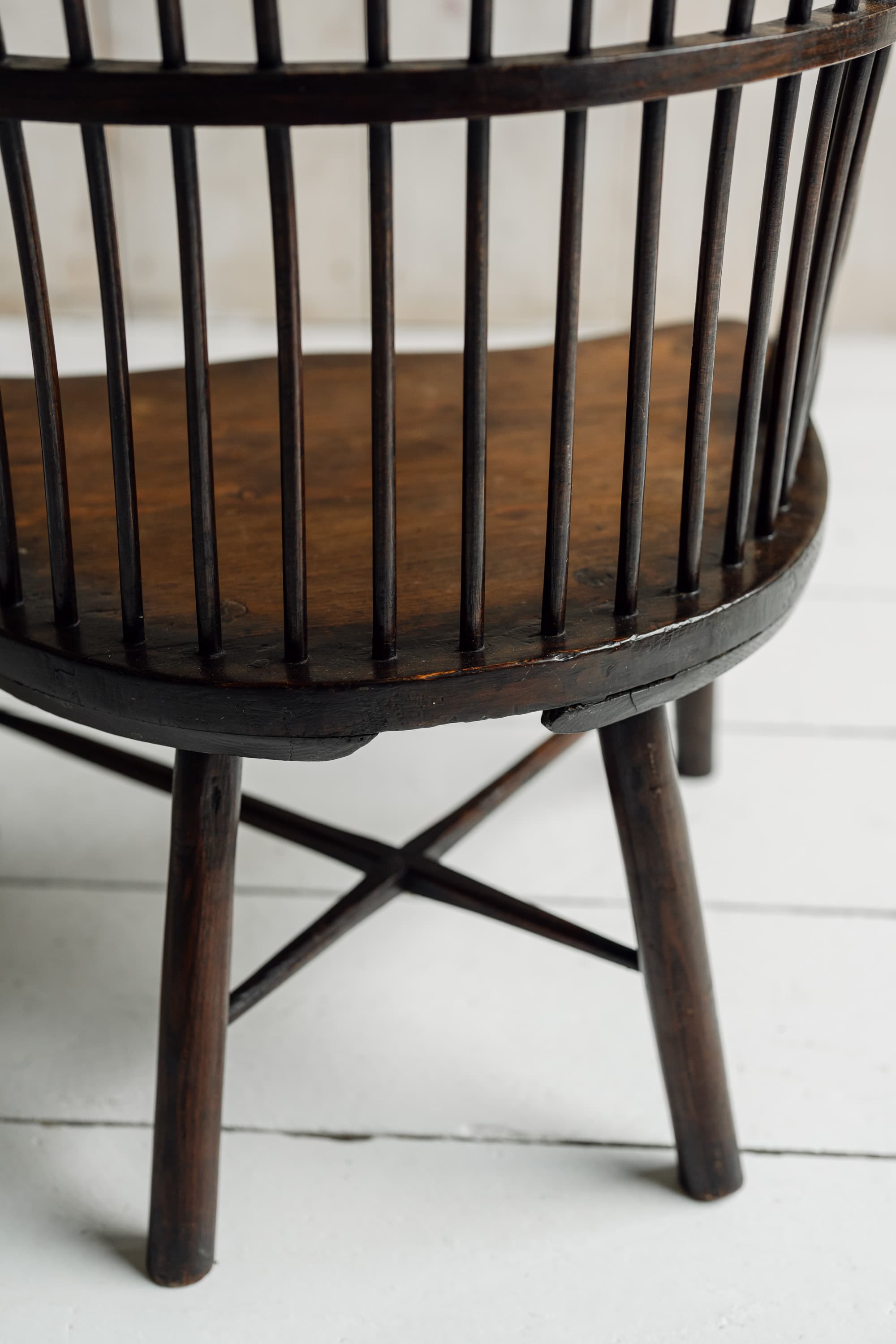 A Rare English Low Hearth Windsor Armchair, c.1780-1820
