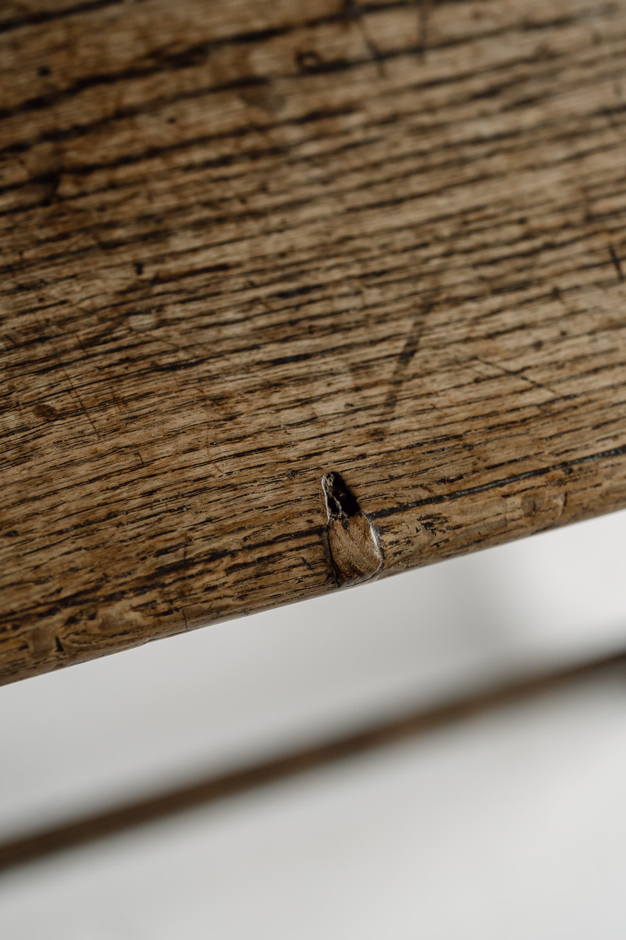 Exceptional Welsh Oak Side Table with an Extraordinary Figured Top, c.1800