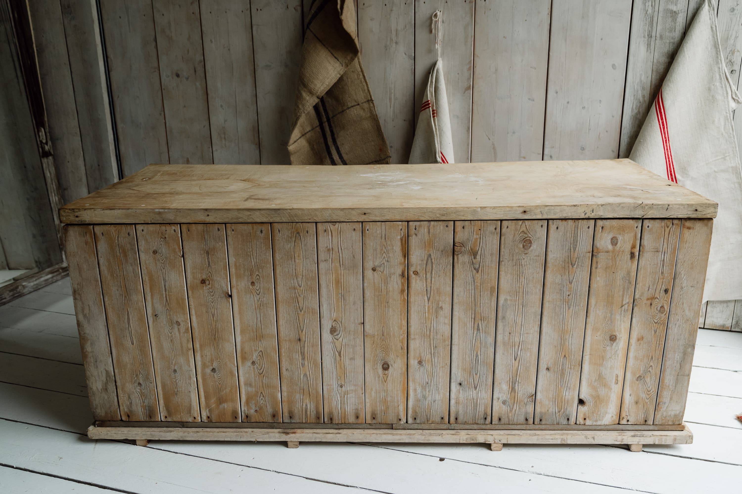 A Monumental Baker's Workbench with Sycamore Top, c.1900