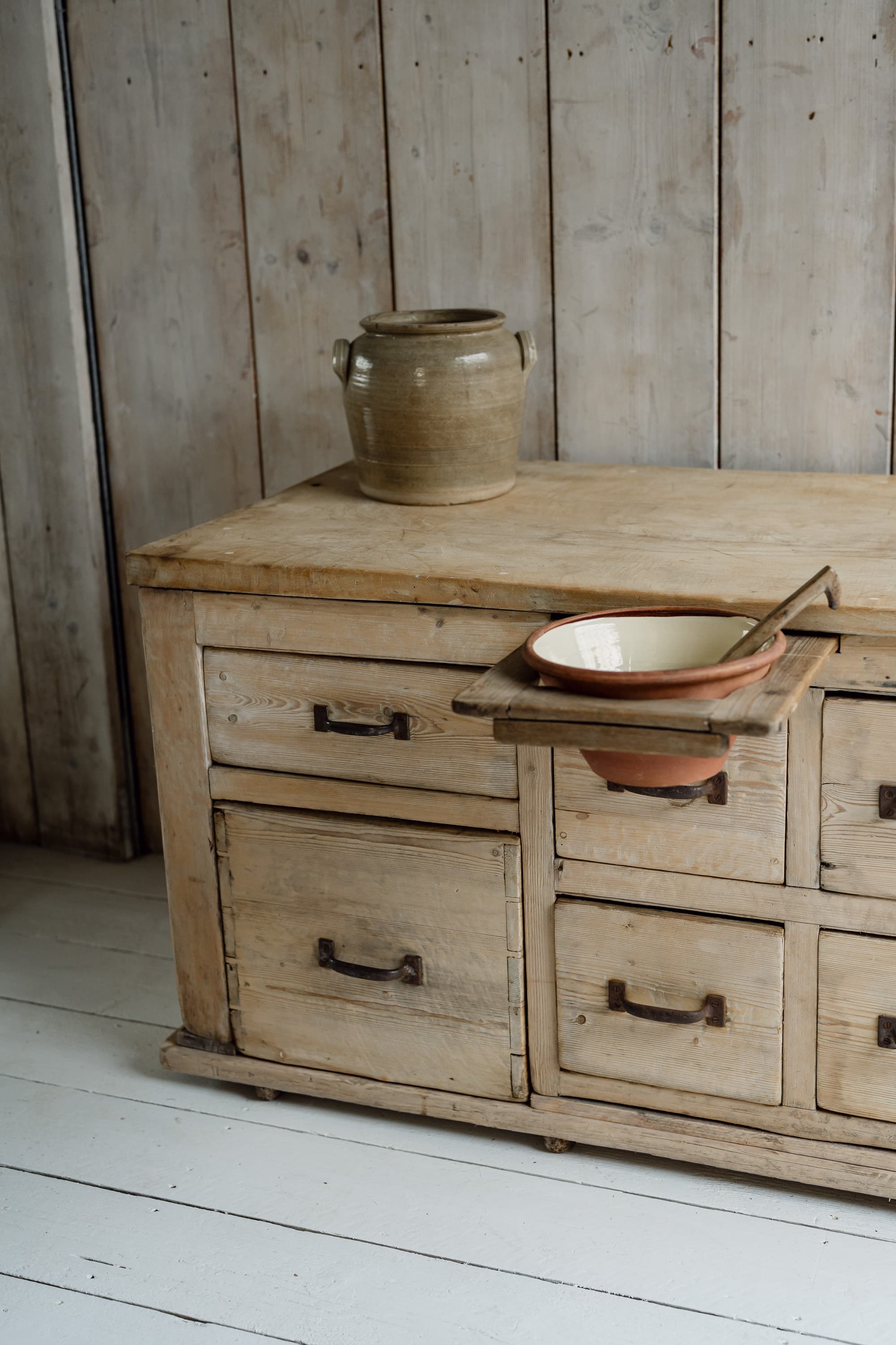 A Monumental Baker's Workbench with Sycamore Top, c.1900