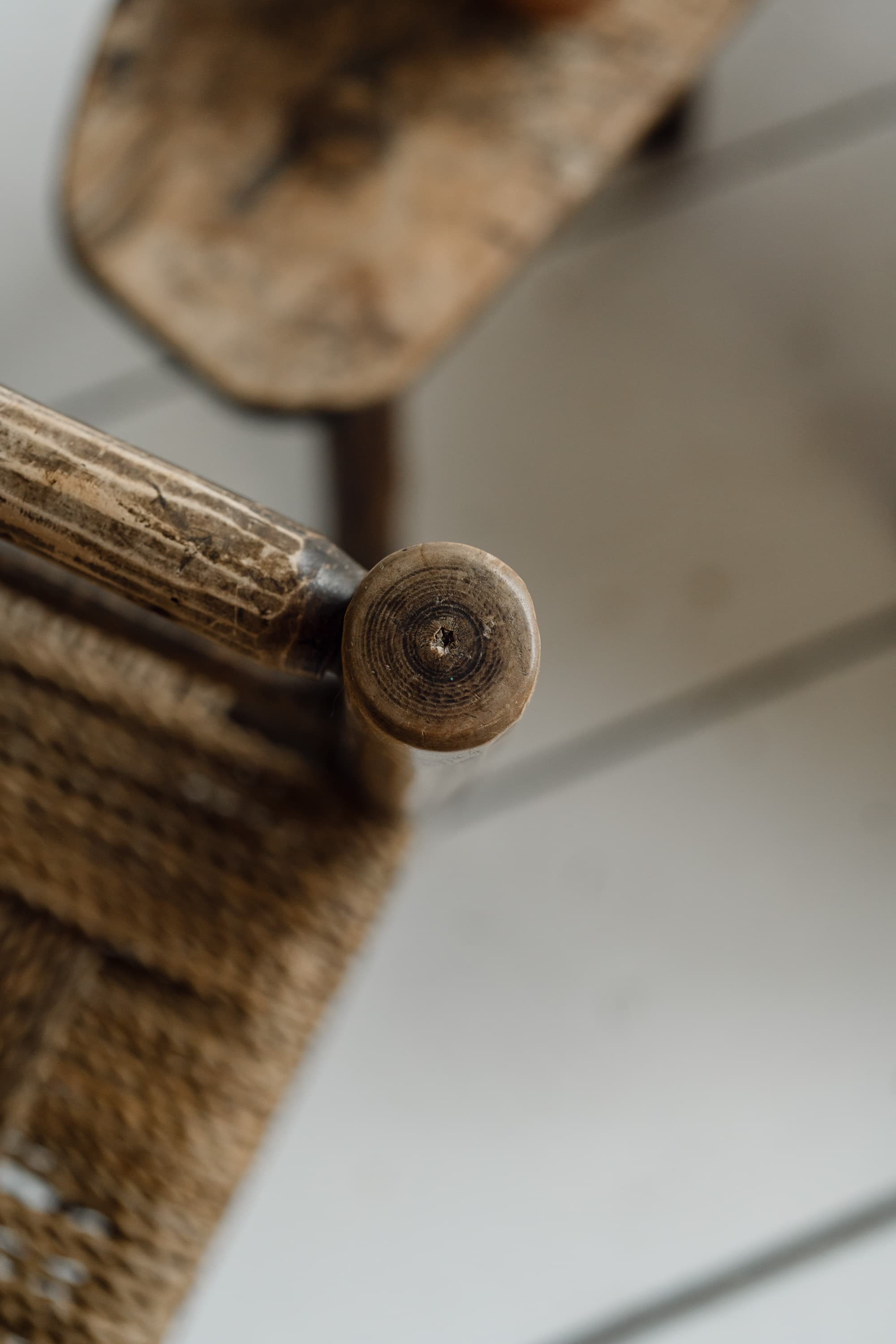Pair of French Artisanal Woven Rope Lounge Armchairs, c.1950