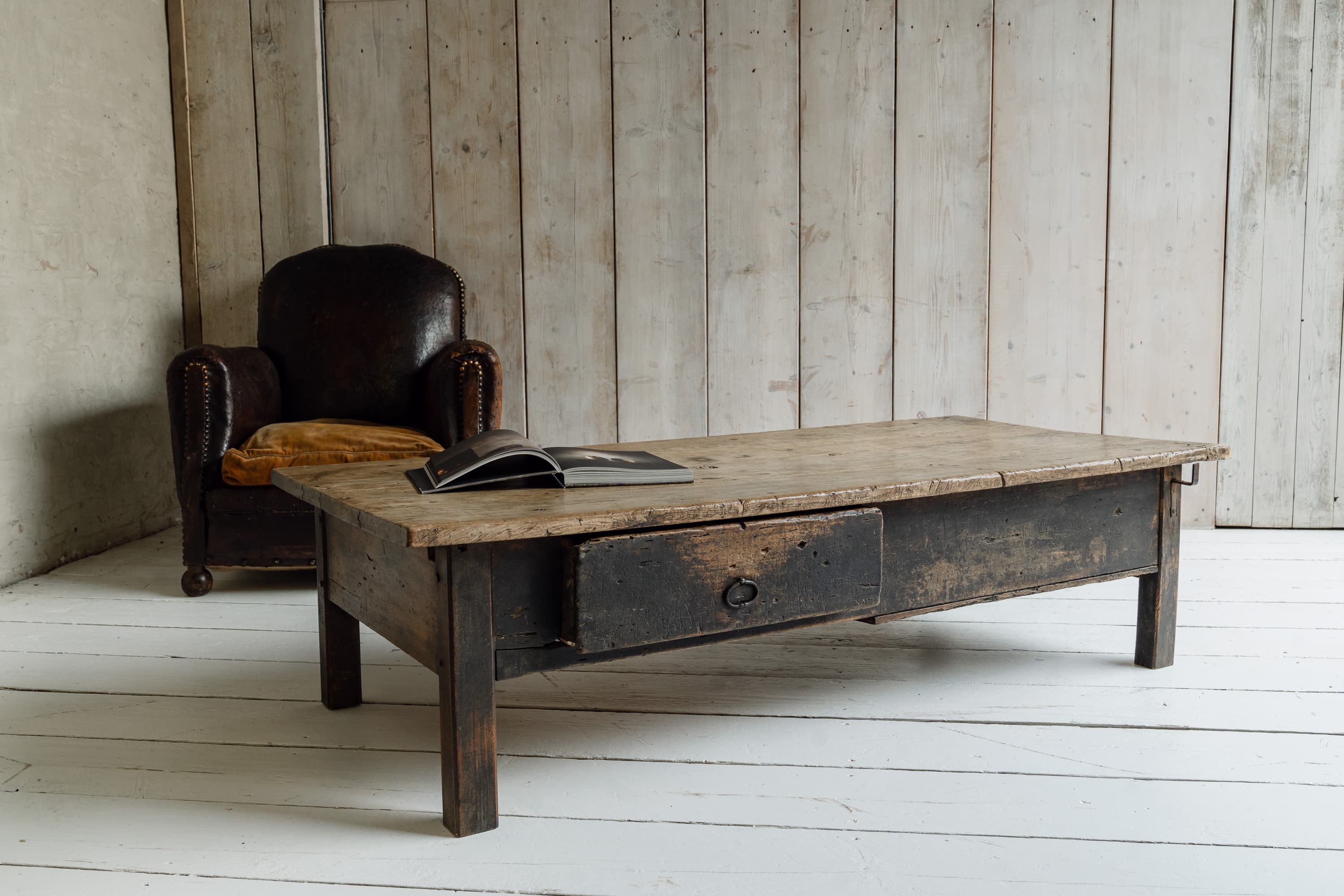 Exceptional Large French Chestnut Low Table, c.1850