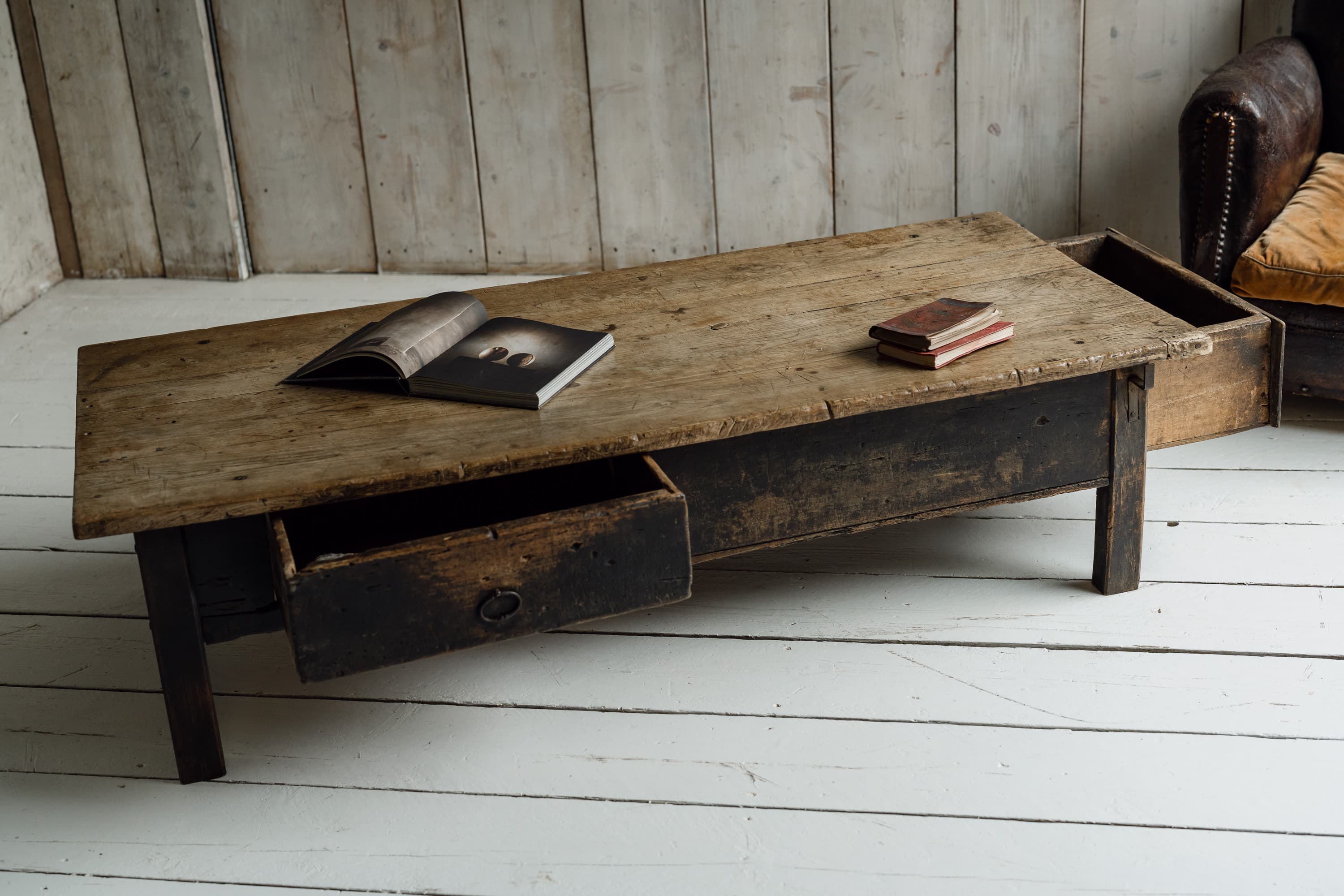 Exceptional Large French Chestnut Low Table, c.1850
