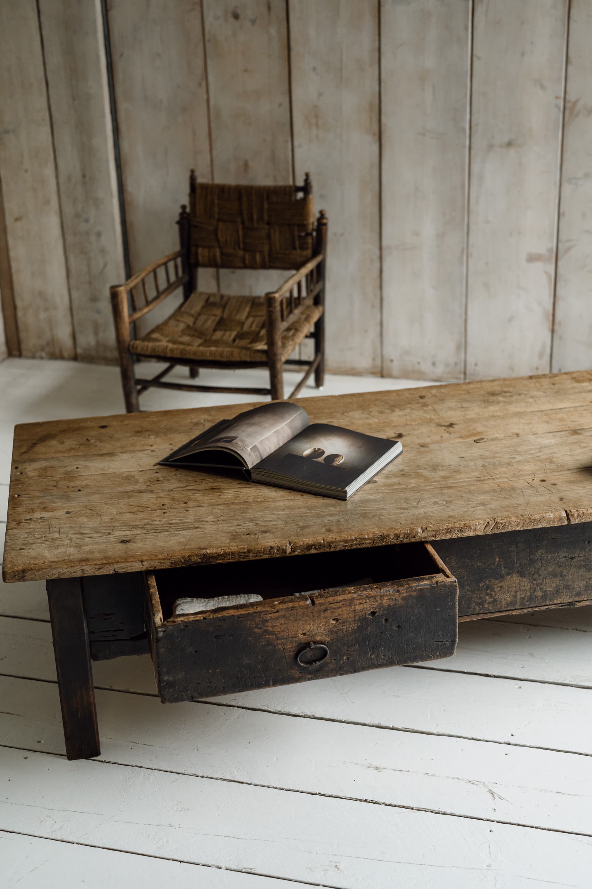 Exceptional Large French Chestnut Low Table, c.1850