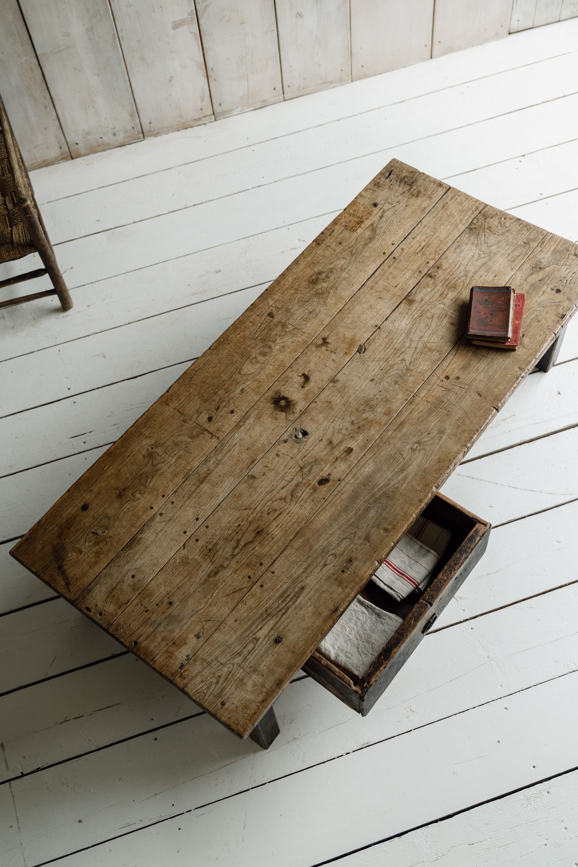Exceptional Large French Chestnut Low Table, c.1850