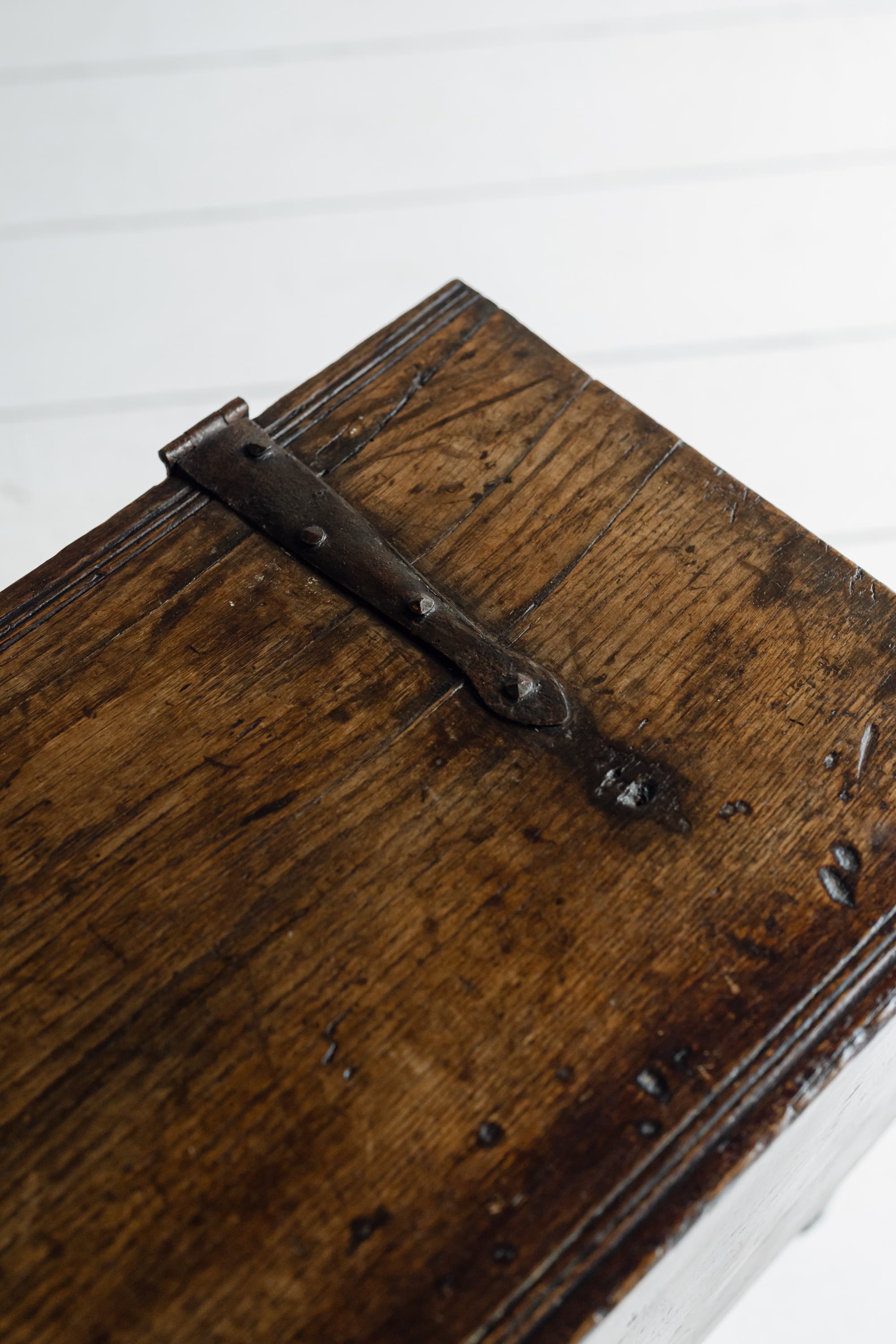 English Six-Plank Oak Coffer, Circa 1700