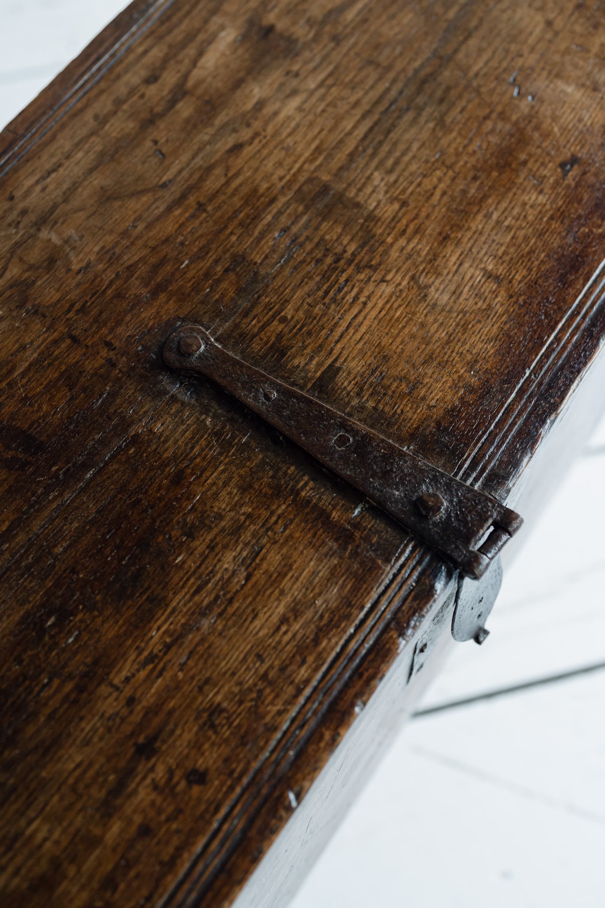 English Six-Plank Oak Coffer, Circa 1700
