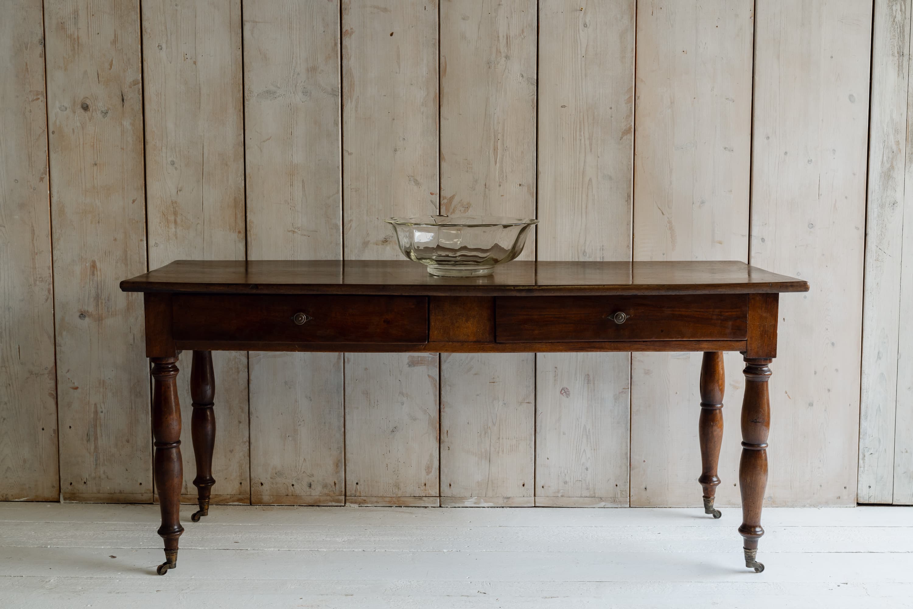 Fine Italian Walnut Console / Serving Table, Circa 1840-1860