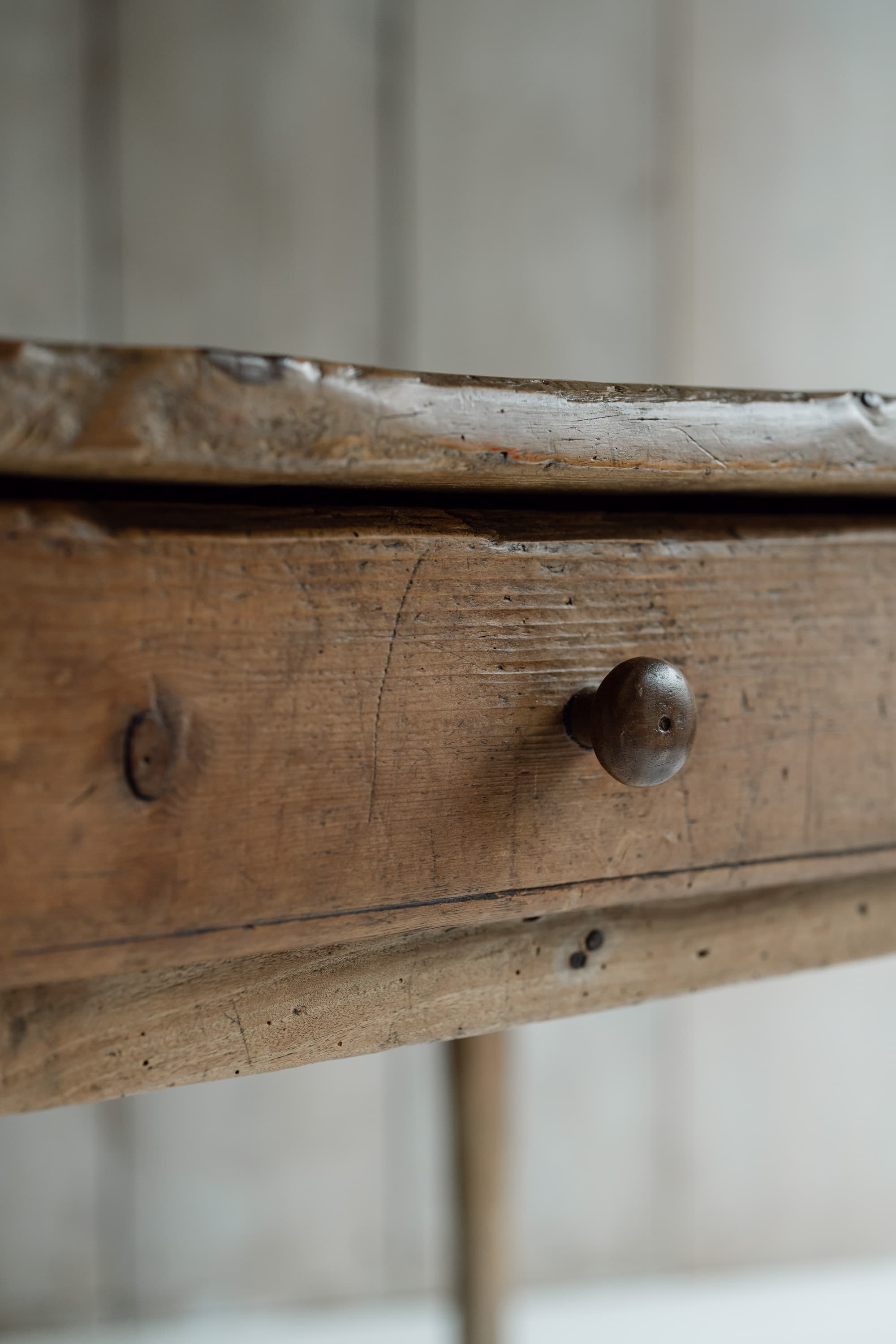 Large Italian Pine Framhouse Table, c.1880