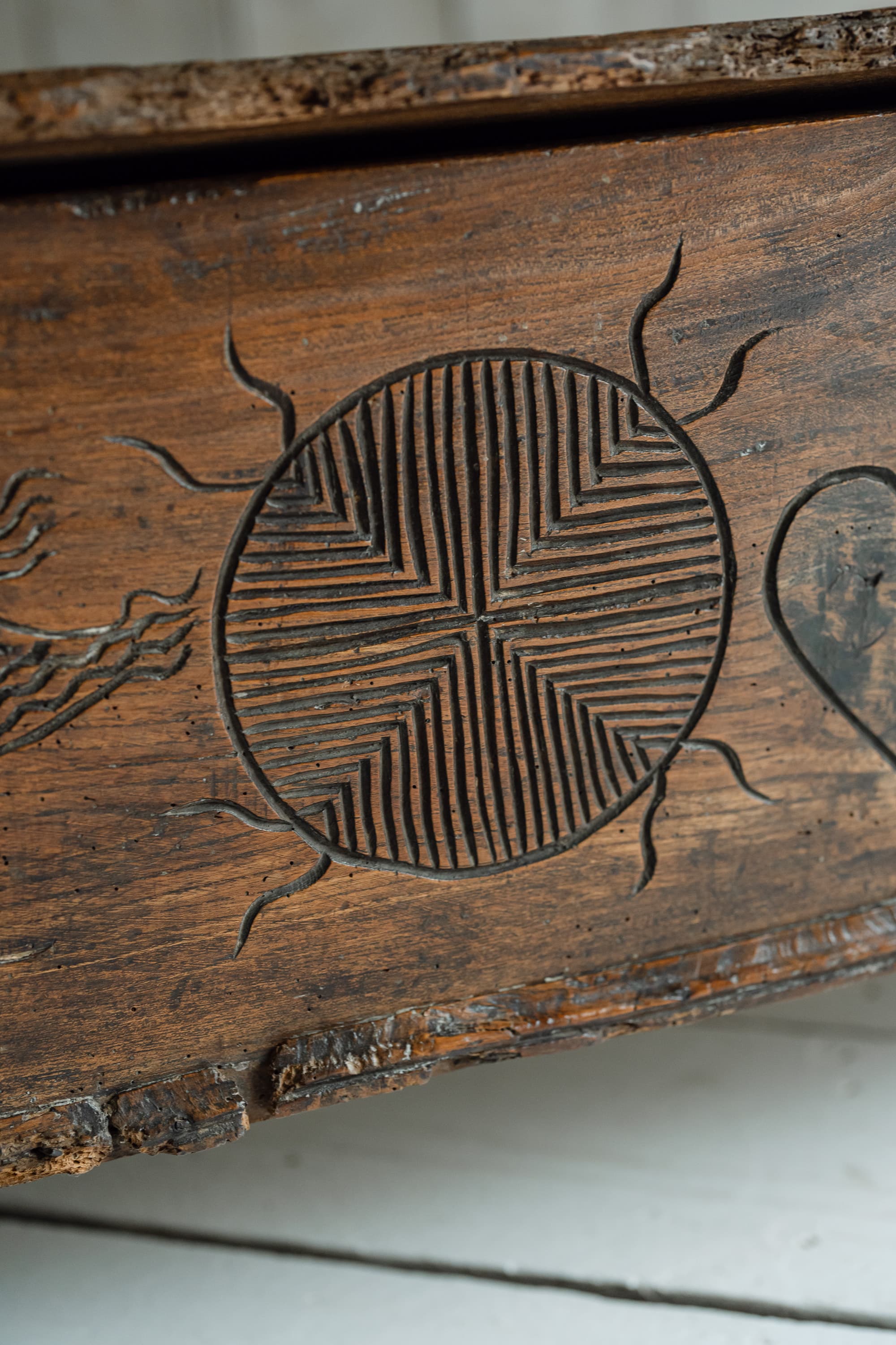 Rare British Folk Art Marriage Chest, Dated 1766
