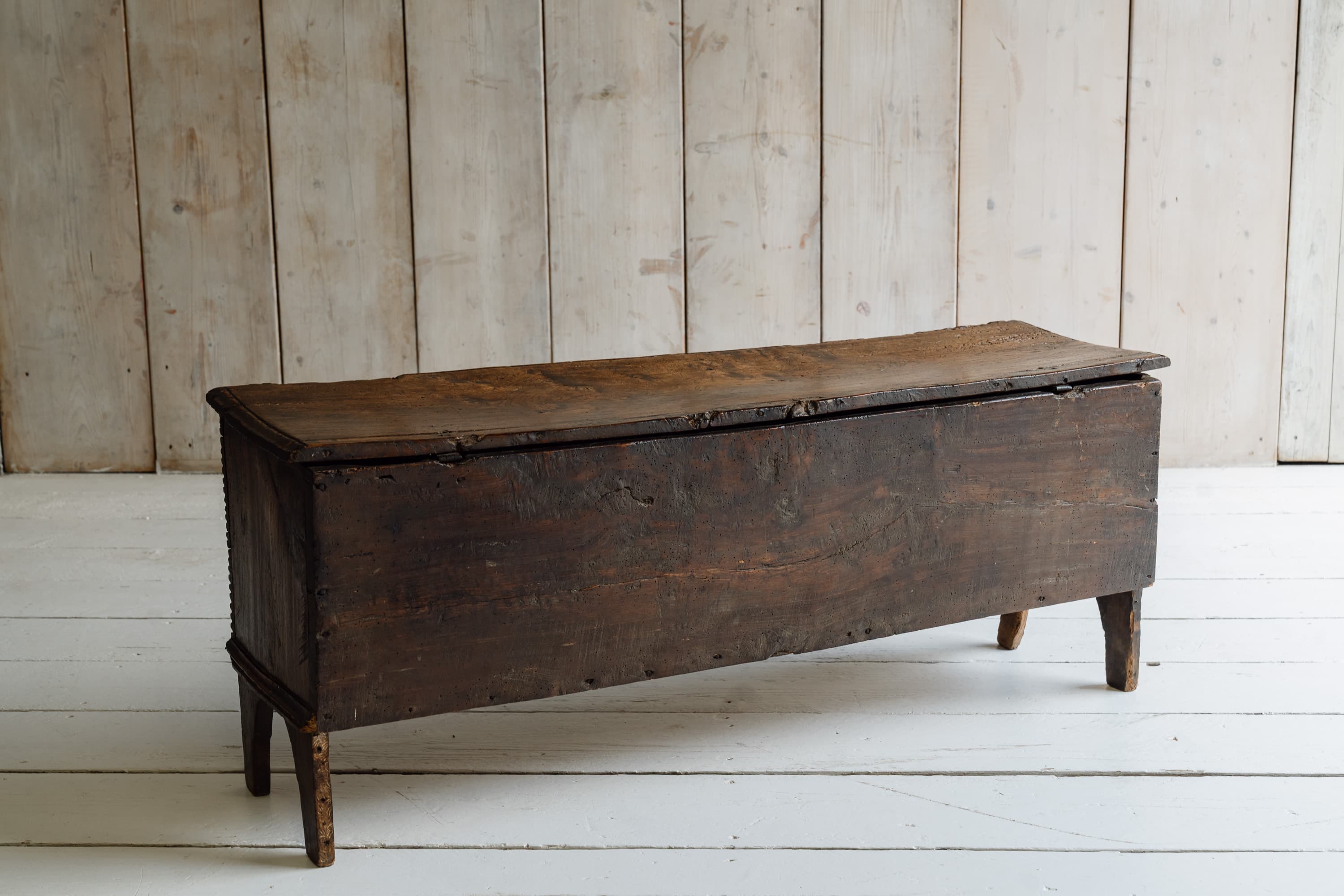 Rare British Folk Art Marriage Chest, Dated 1766