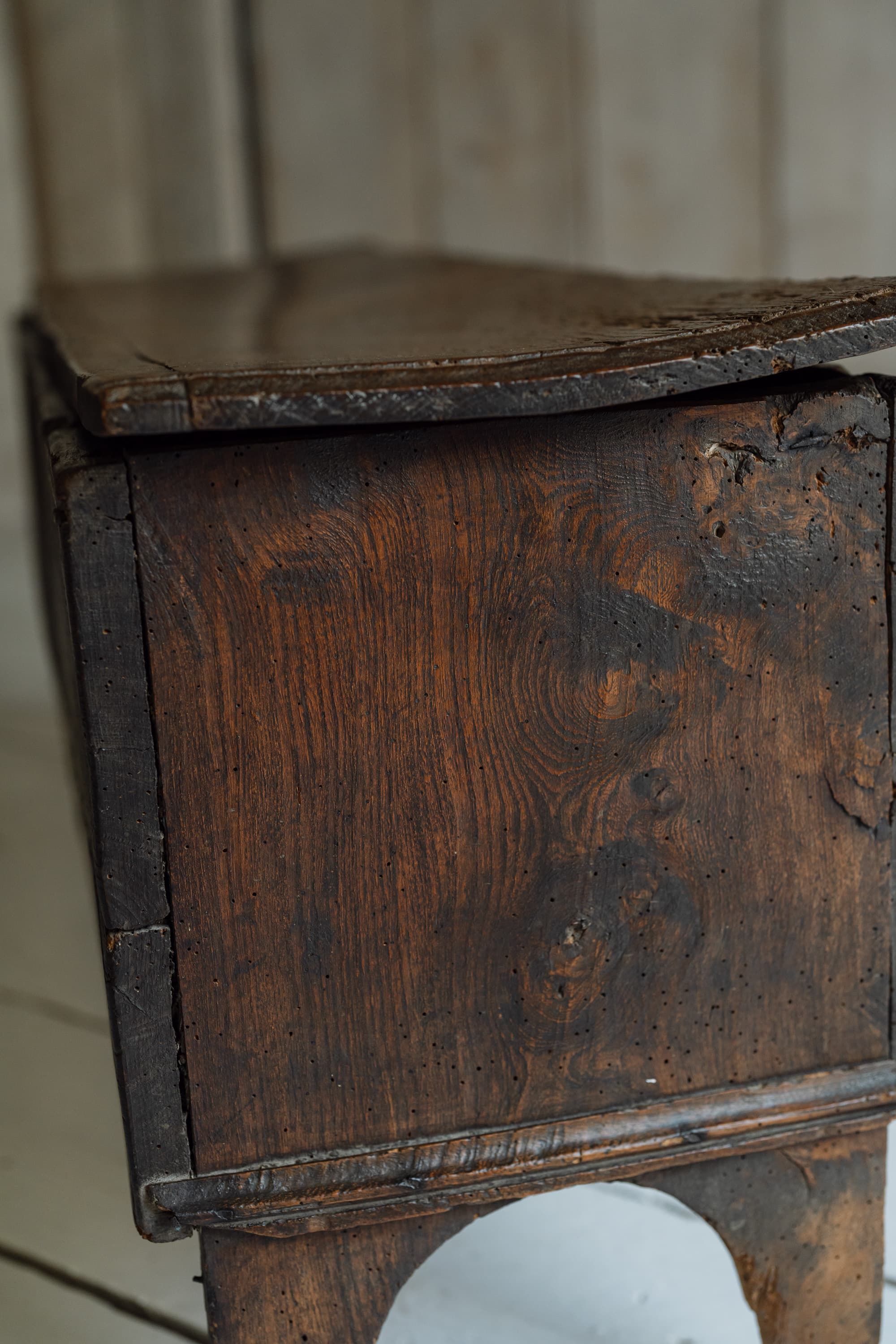 Rare British Folk Art Marriage Chest, Dated 1766
