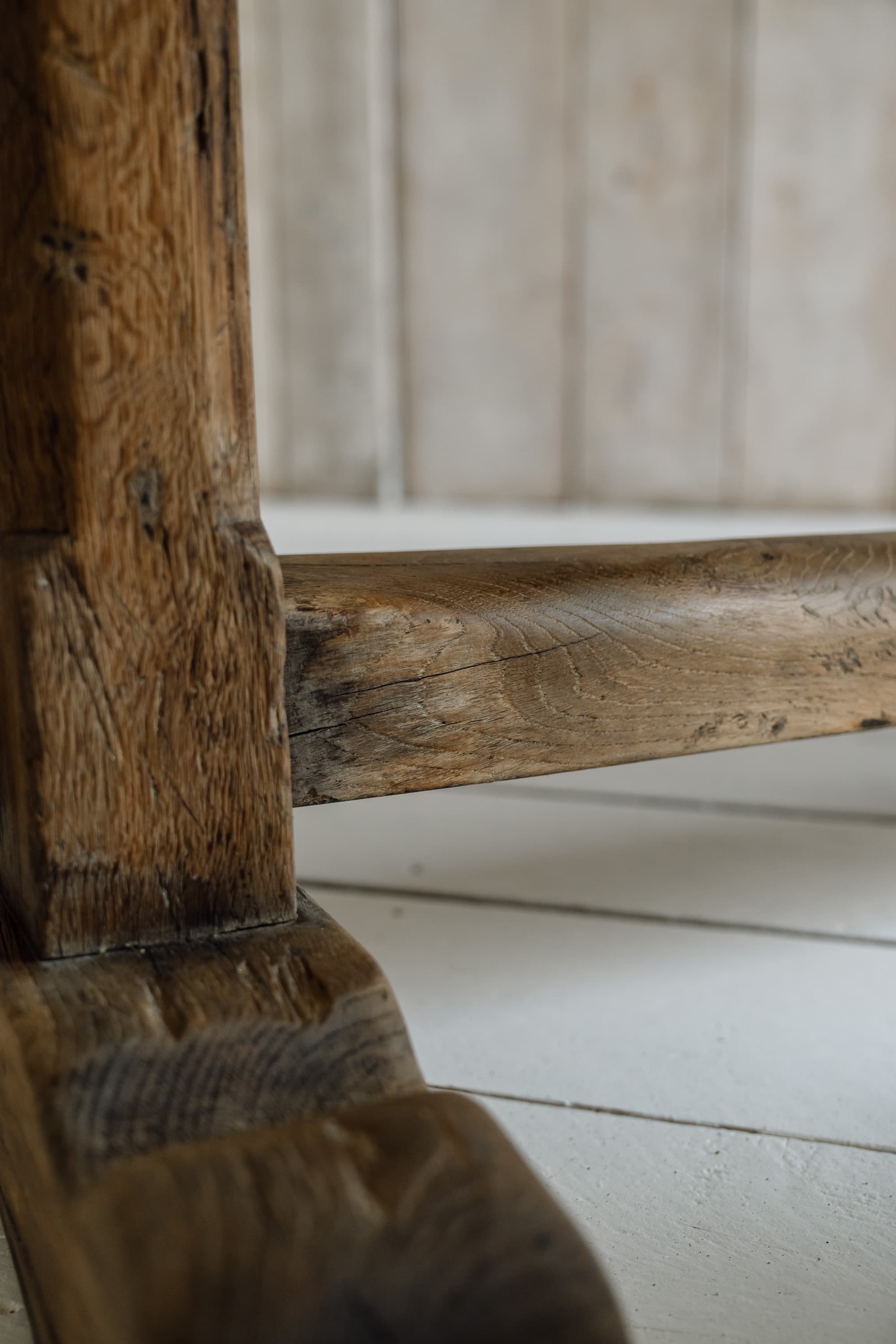 Rare Italian Monoxyl Oak Table, 18th Century