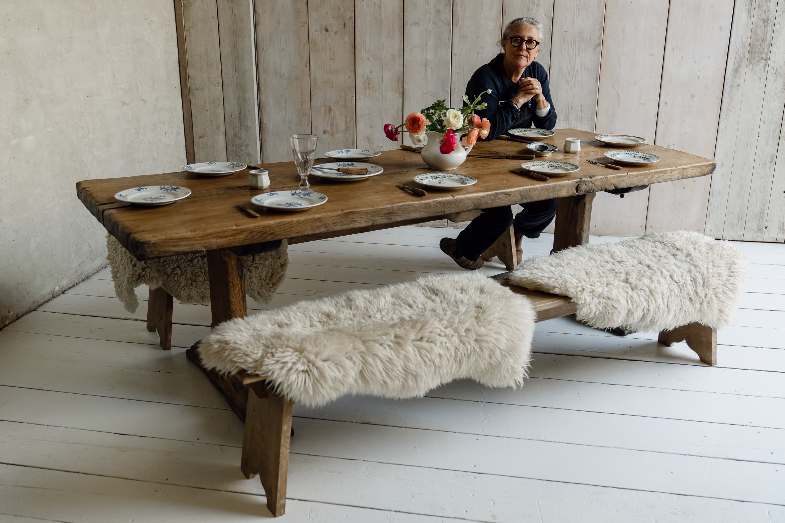 Rare Italian Monoxyl Oak Table, 18th Century