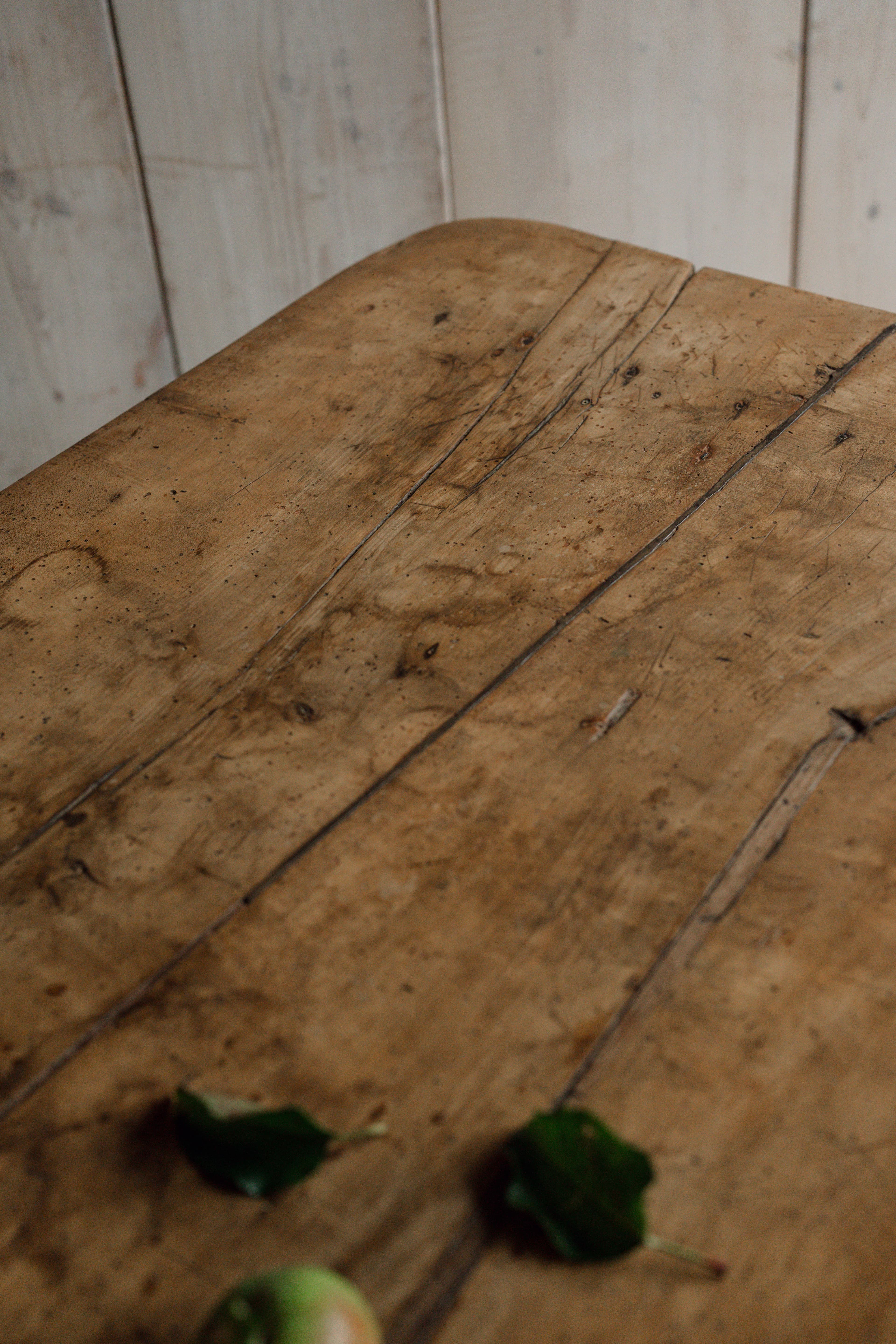 Exceptional Catalan Chestnut Work Table with Original Foot Rests, c.1800