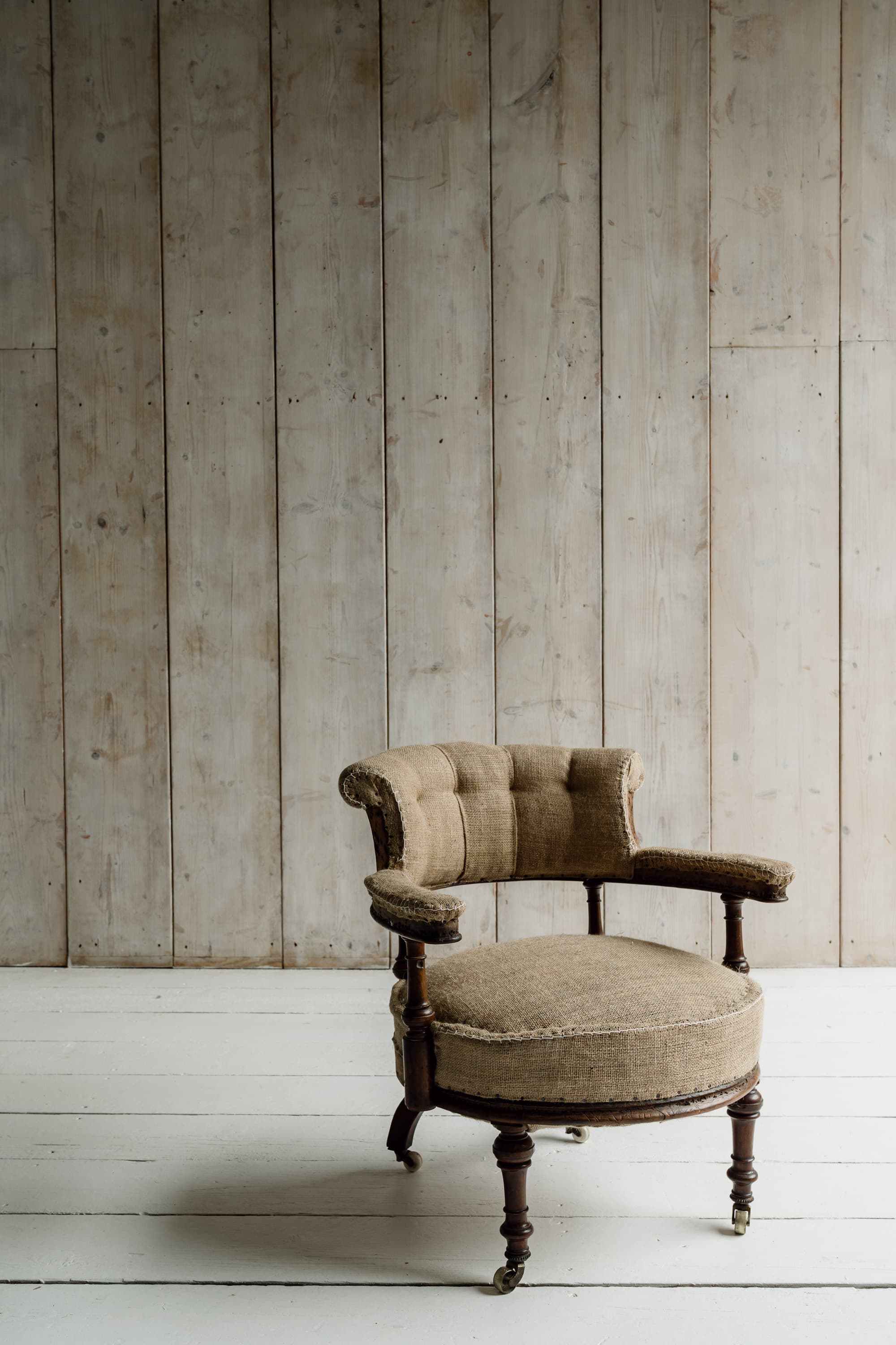 Late Victorian Walnut Upholstered Armchair, c.1880