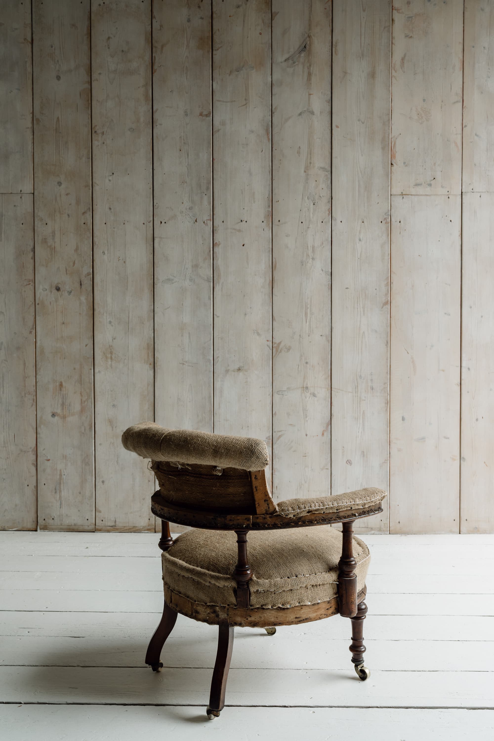 Late Victorian Walnut Upholstered Armchair, c.1880