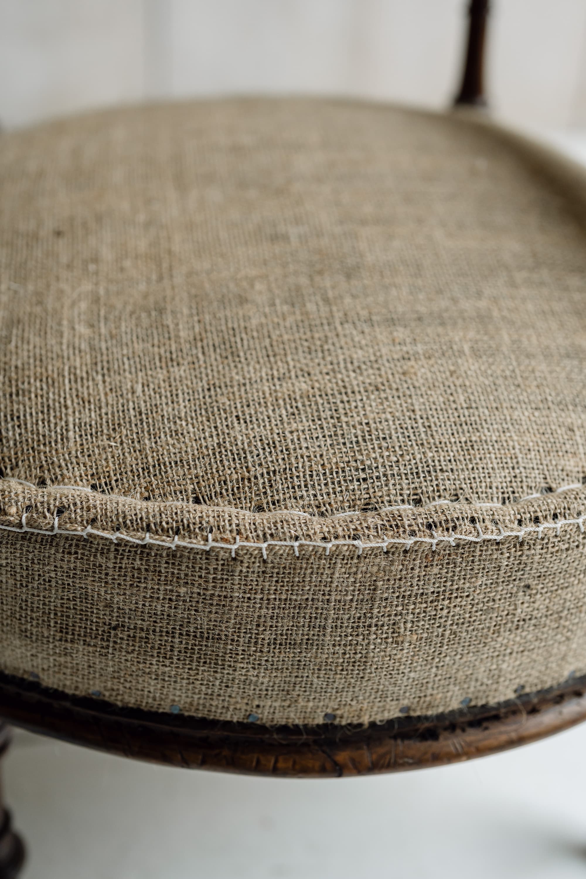 Late Victorian Walnut Upholstered Armchair, c.1880