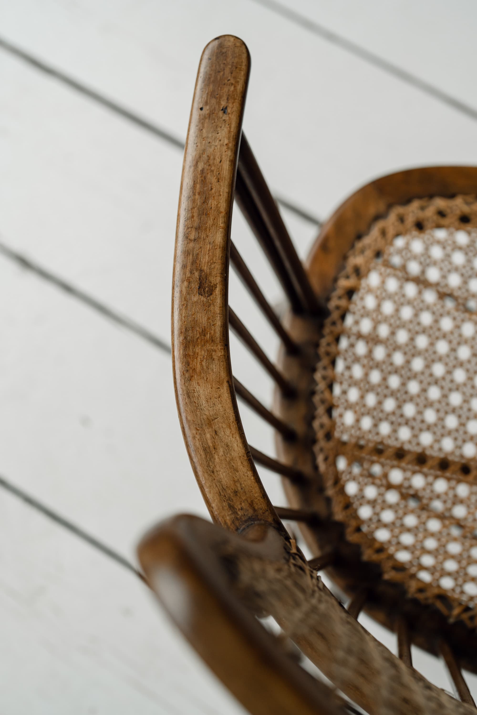 Rare Swedish Bentwood & Cane Armchair, c.1940-1950