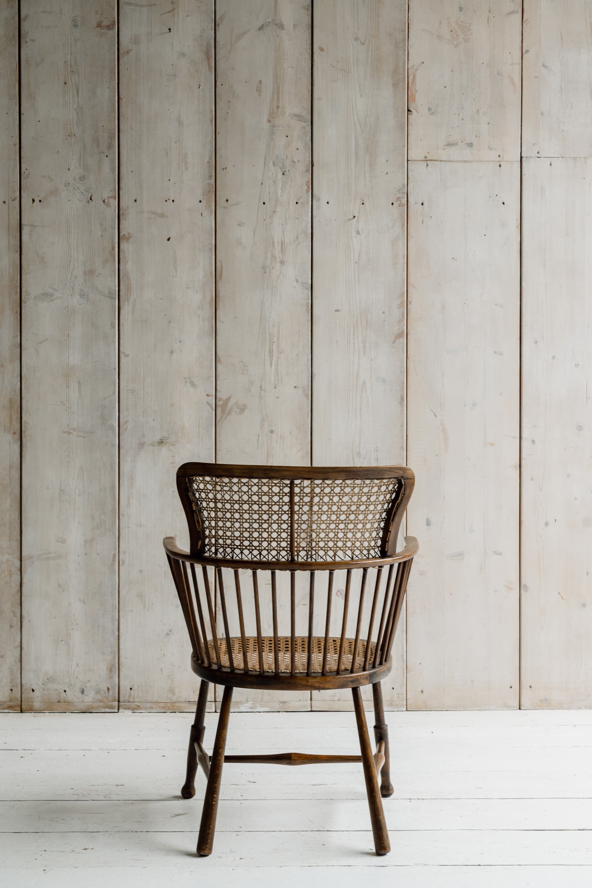 Rare Swedish Bentwood & Cane Armchair, c.1940-1950
