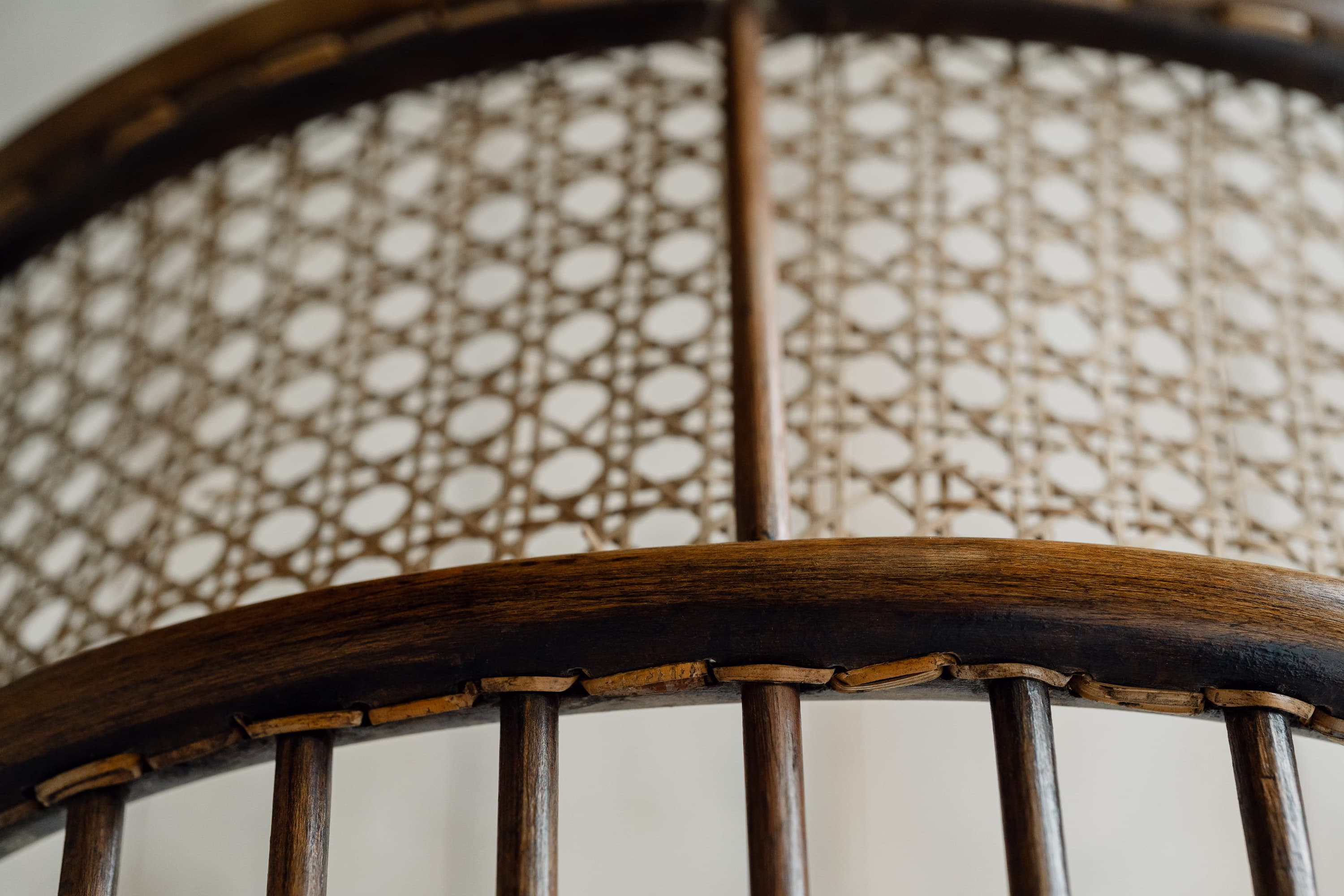 Rare Swedish Bentwood & Cane Armchair, c.1940-1950