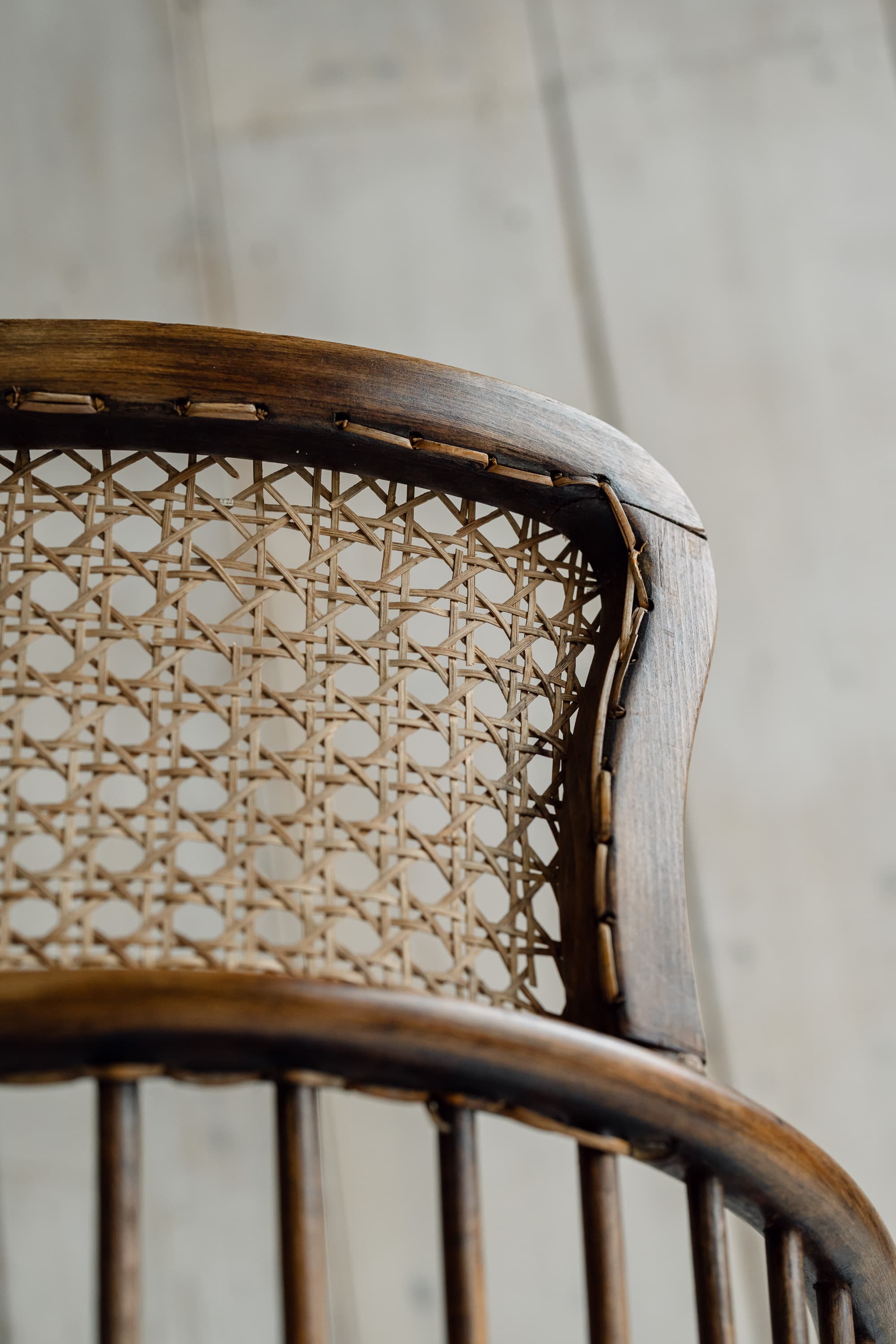 Rare Swedish Bentwood & Cane Armchair, c.1940-1950