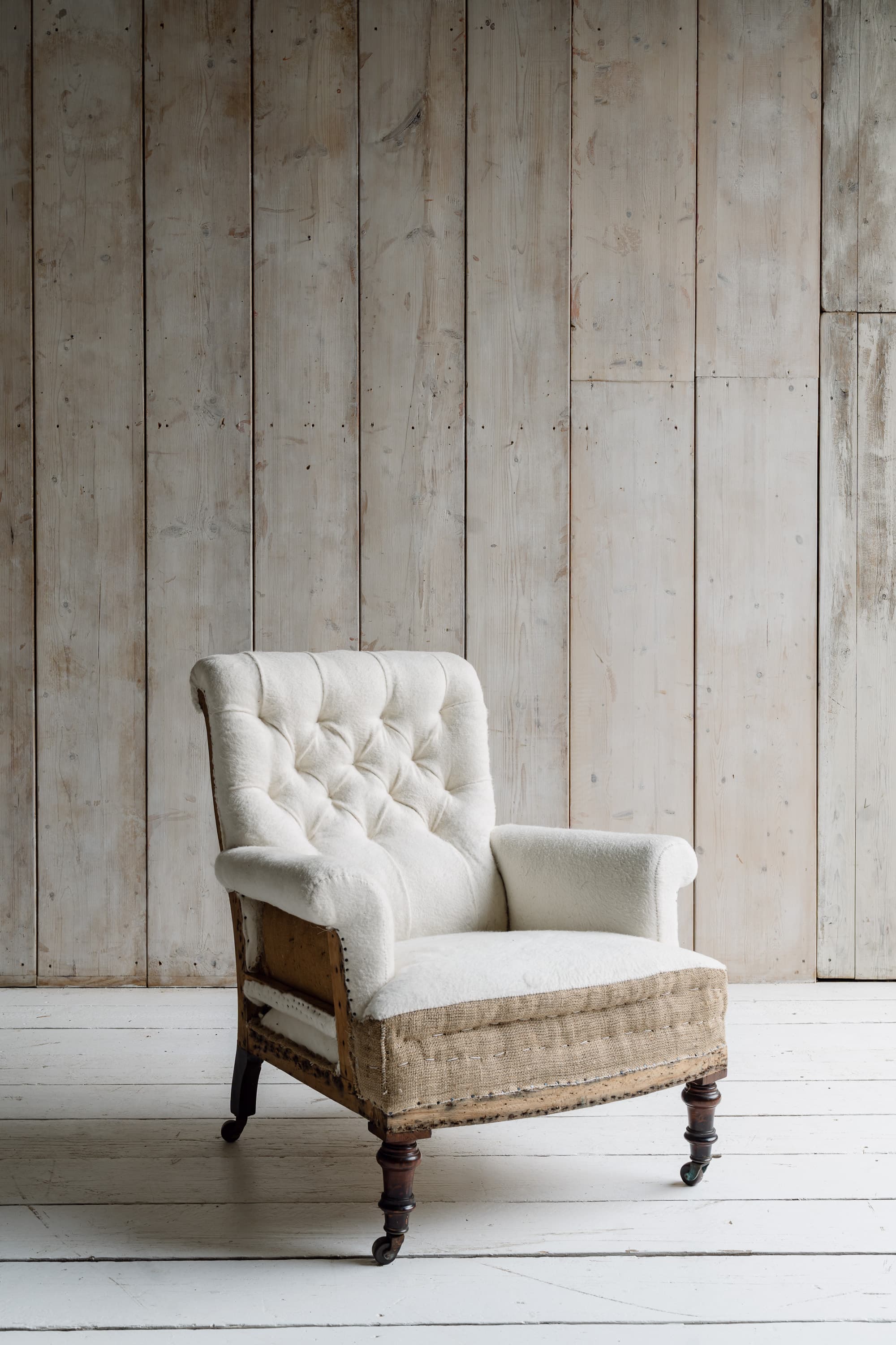 Late Victorian English Open Armchair c.1880