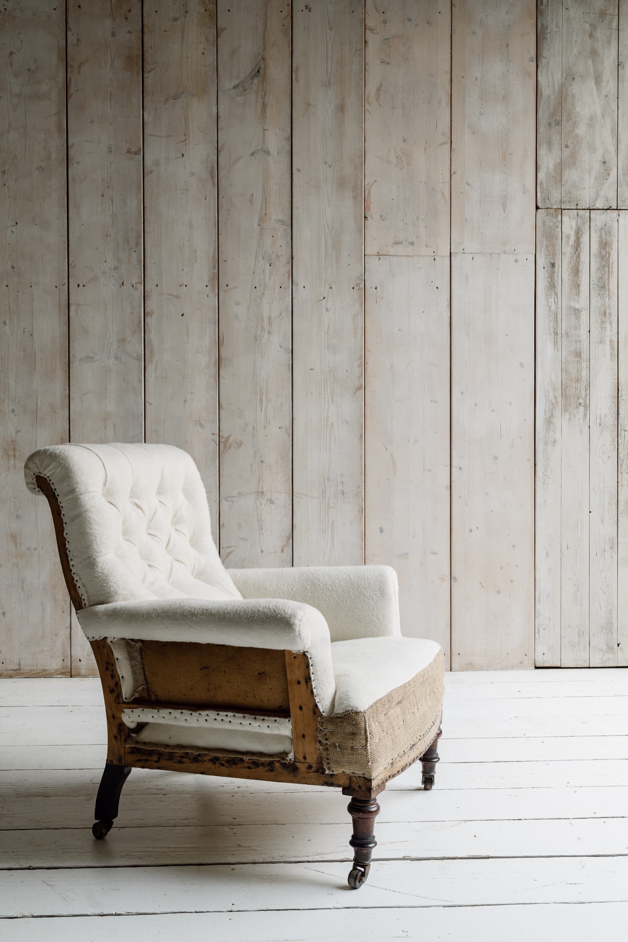 Late Victorian English Open Armchair c.1880