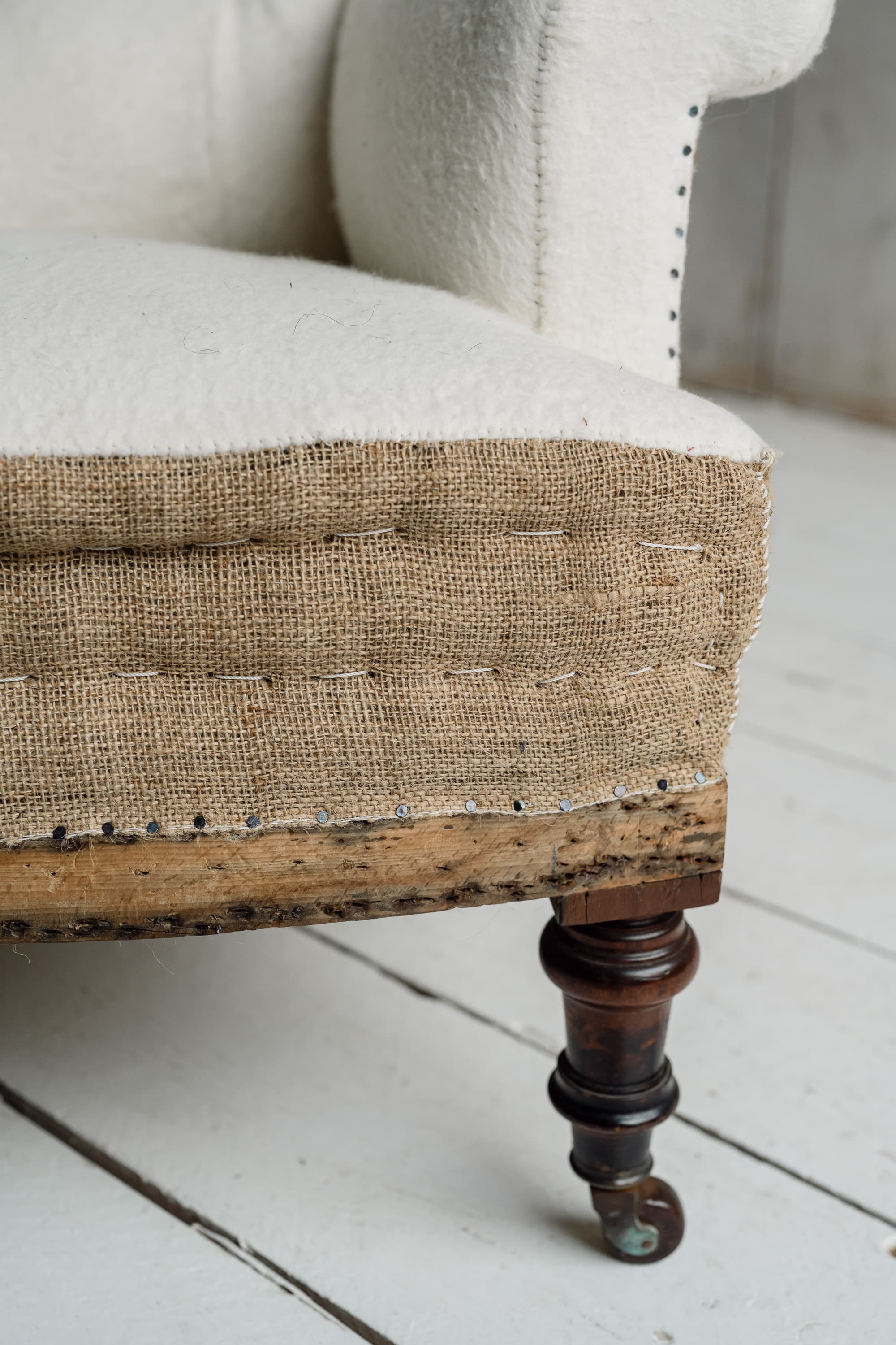 Late Victorian English Open Armchair c.1880